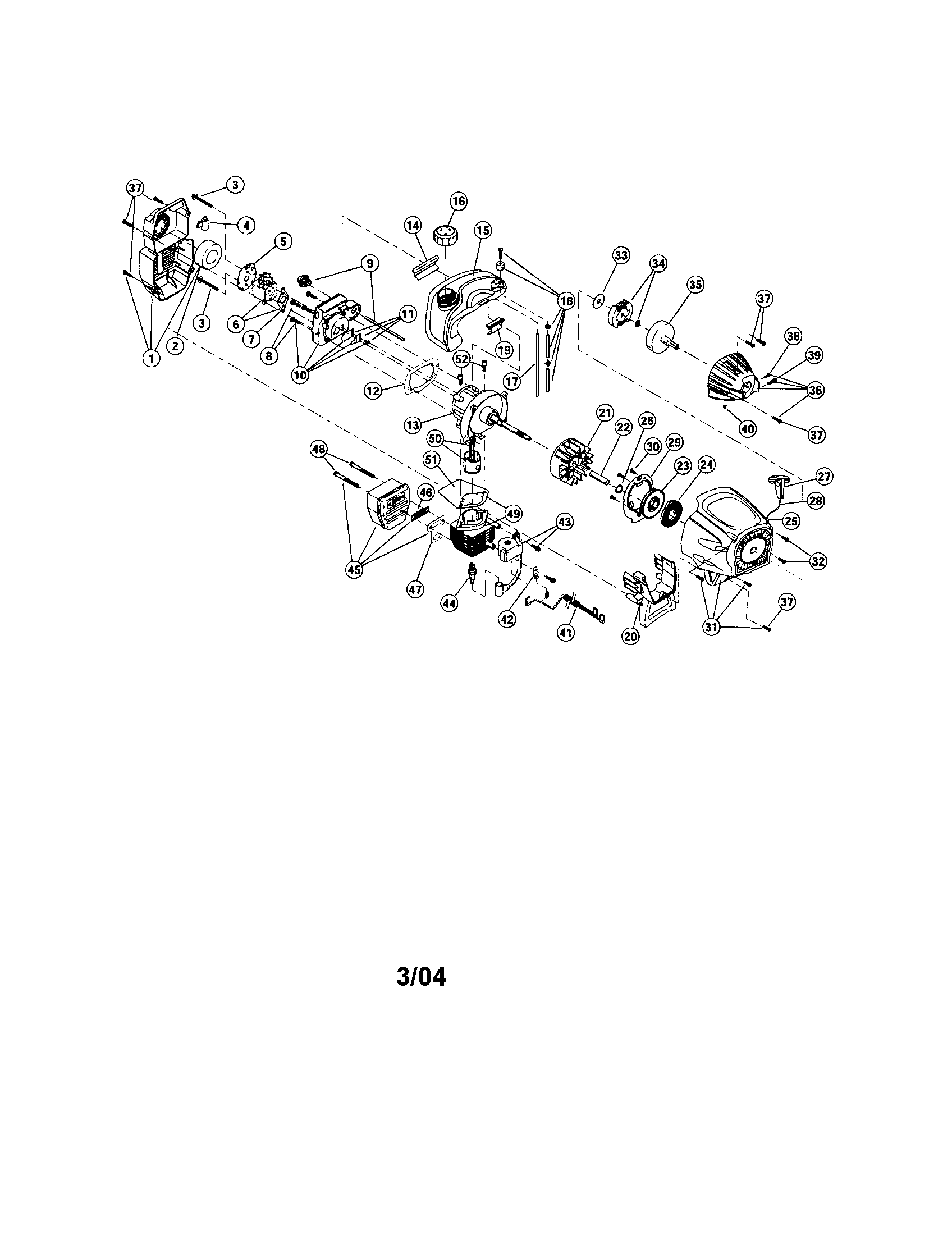 Troybilt TB90BC engine parts diagram