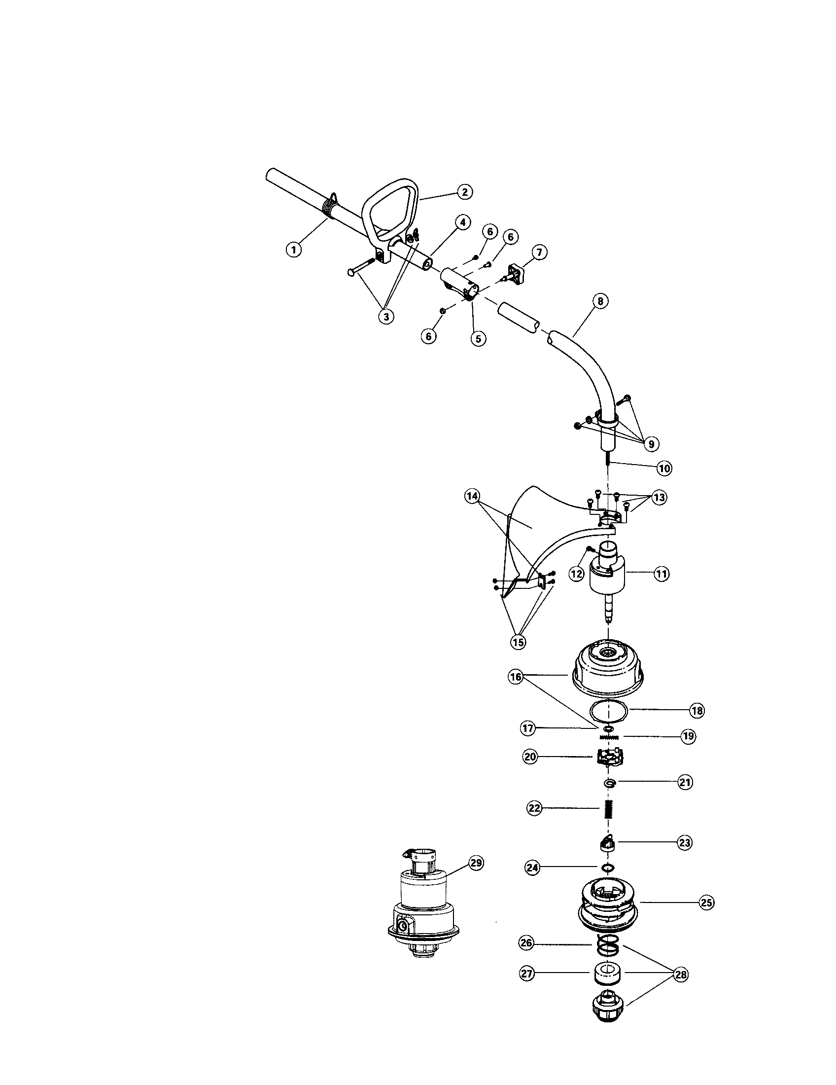 Troybilt 41AC132C063 boom and trimmer diagram