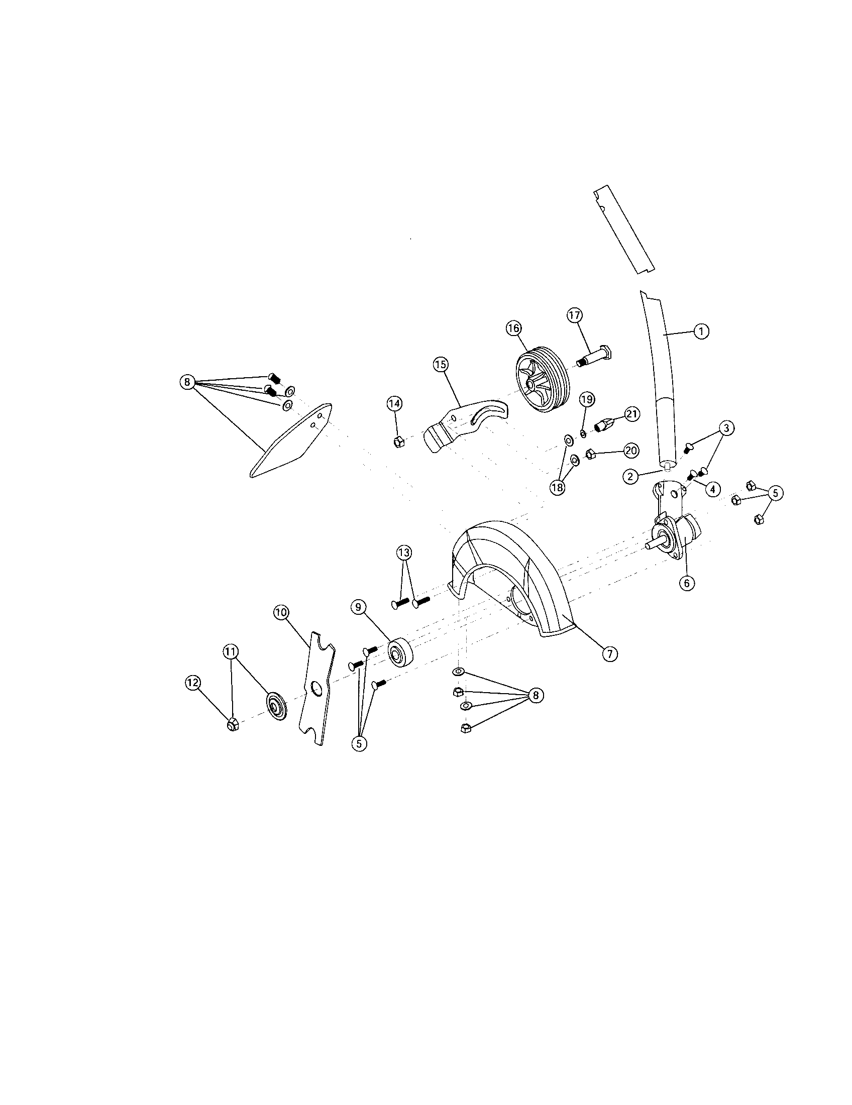 Troybilt 41BDT2EC063 edger add-on diagram