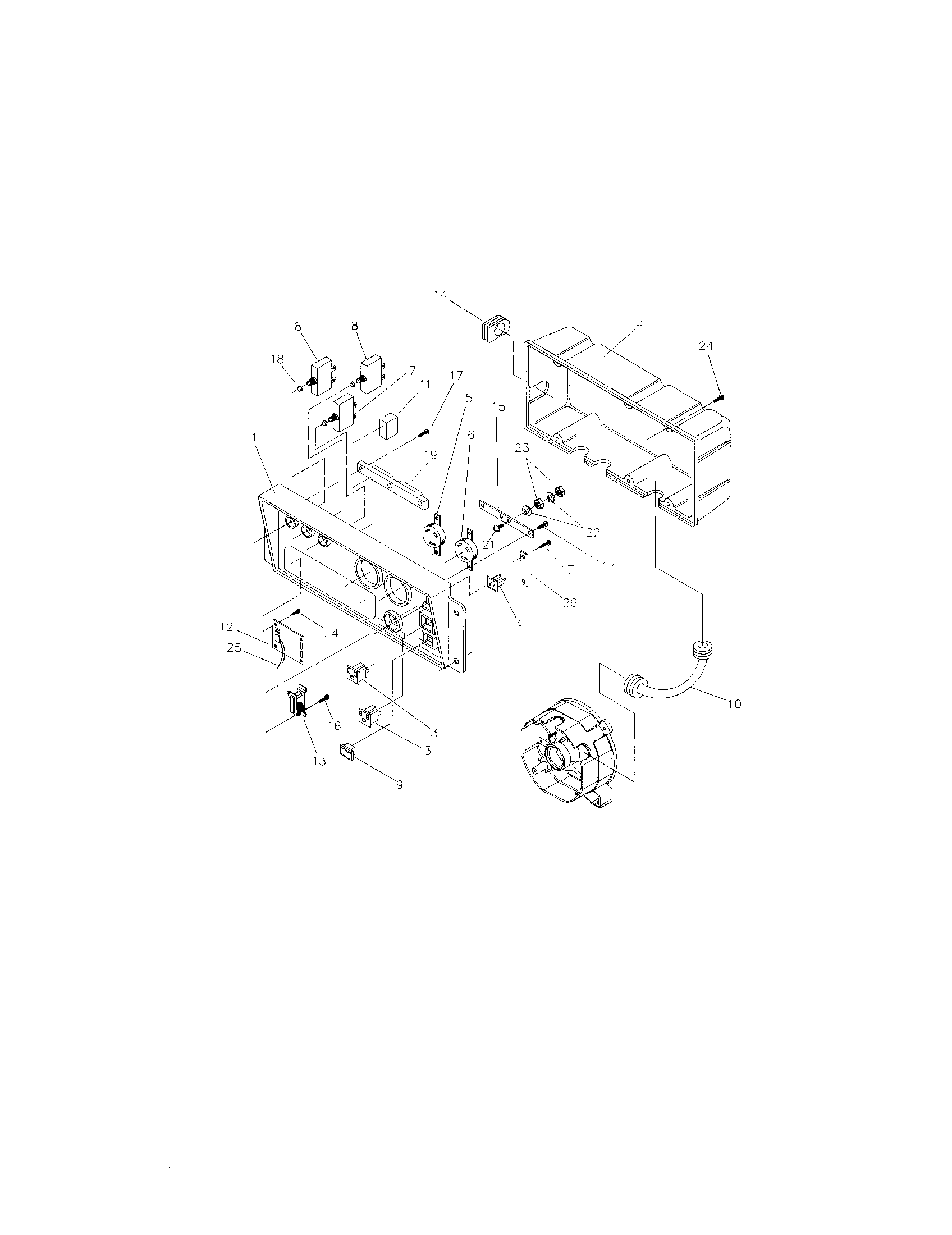 Generac 1313-0 control panel diagram