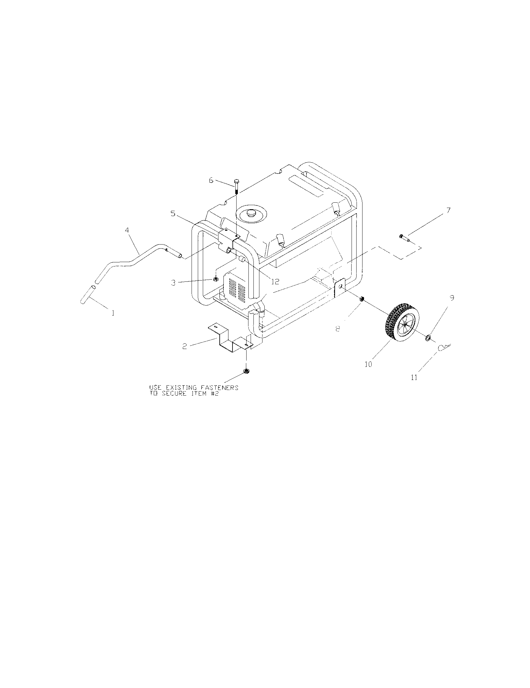 Generac 1313-0 wheel kit diagram