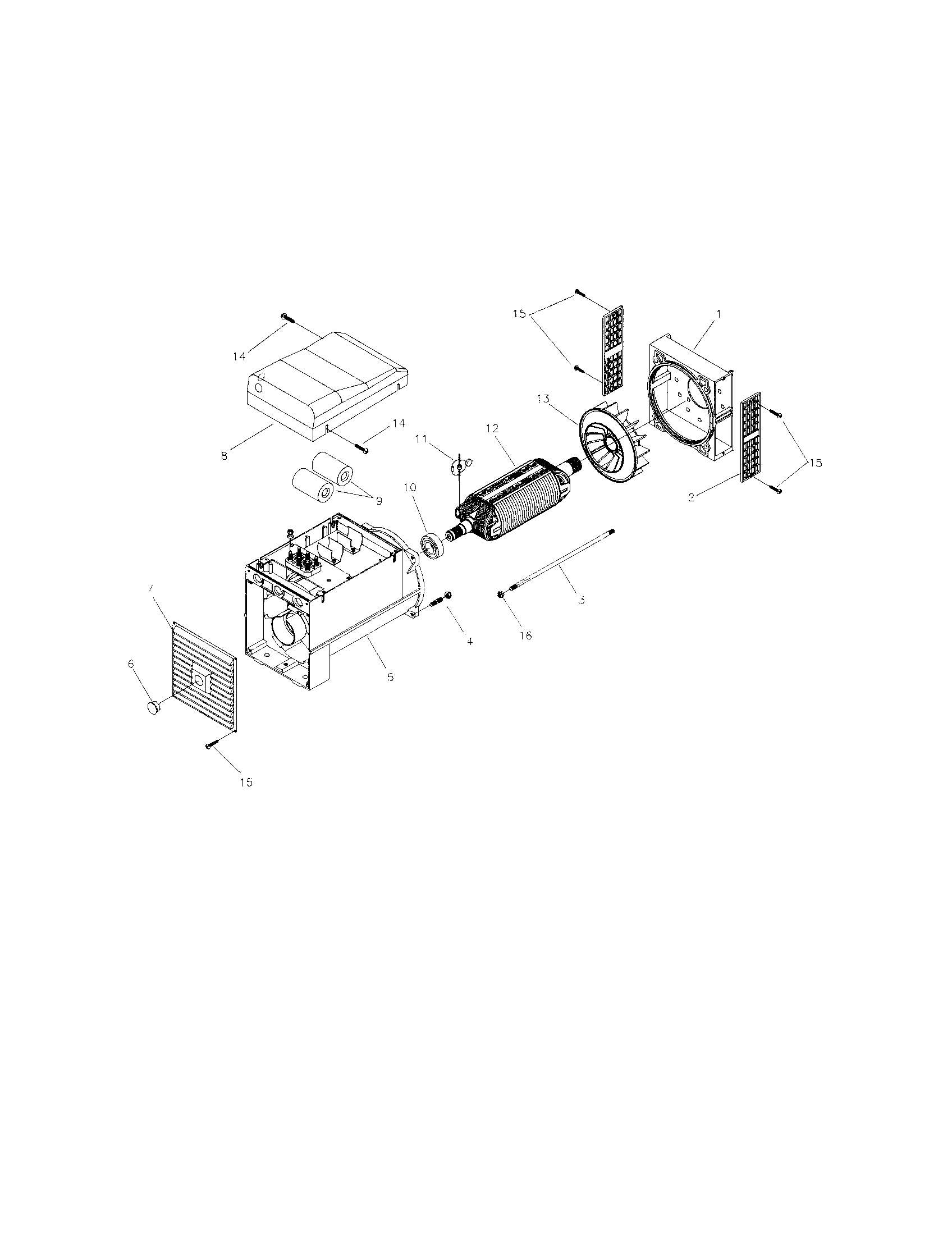 Generac 1338-1 alternator diagram