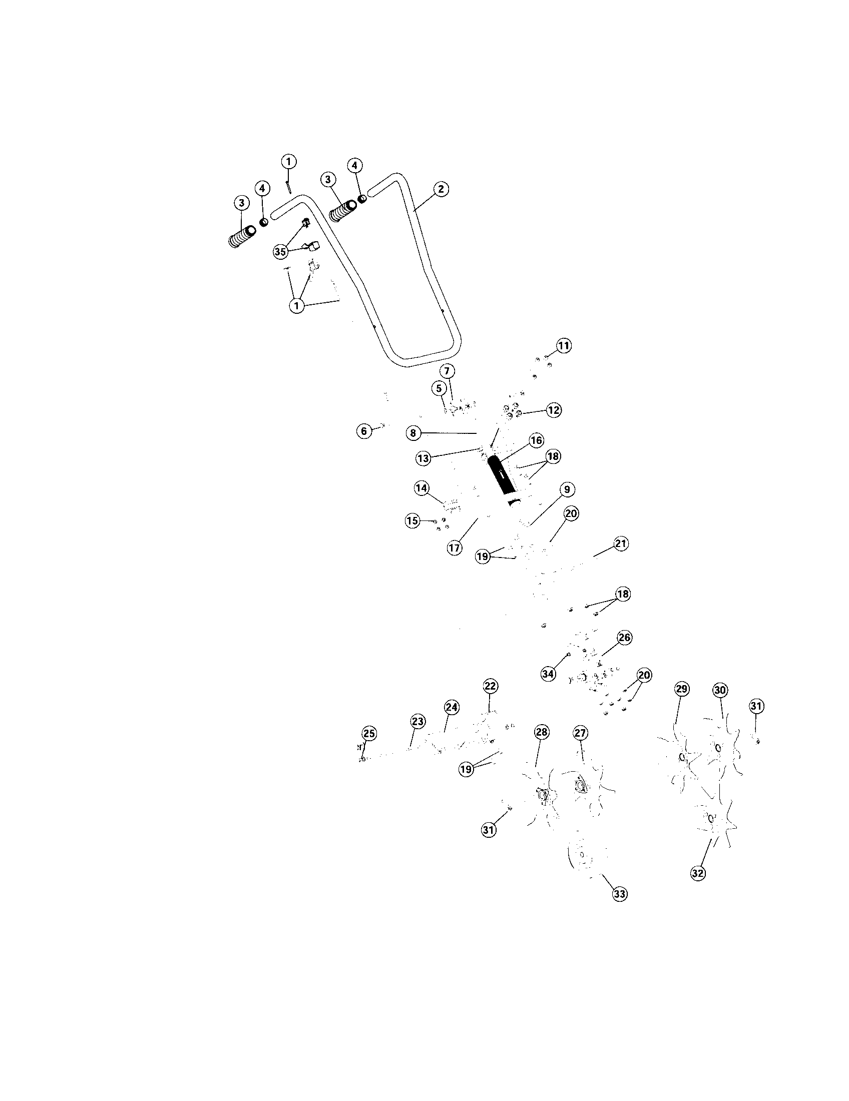 Craftsman 29256 cultivator and boom diagram