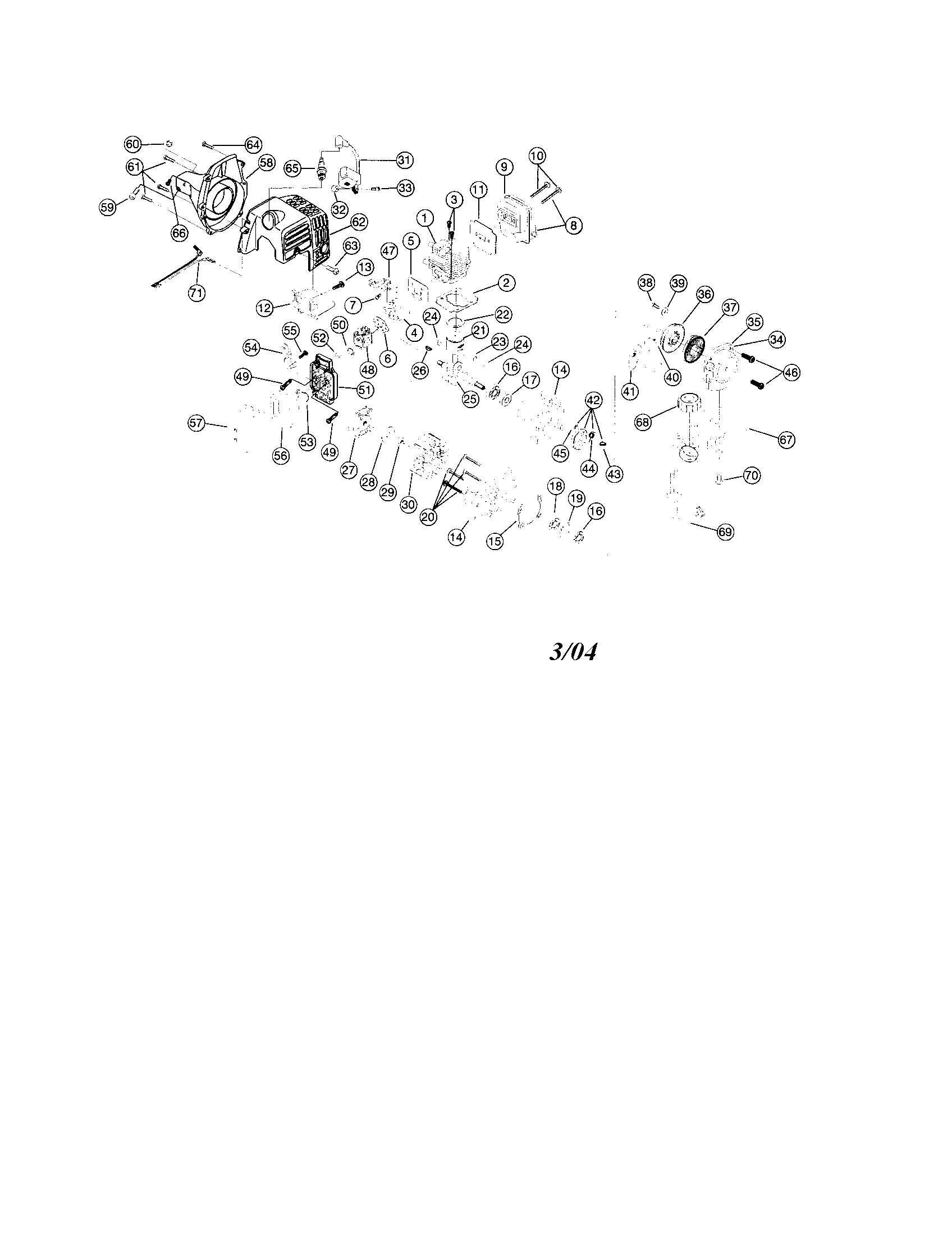 Troybilt 41ADTB3G063 engine parts diagram