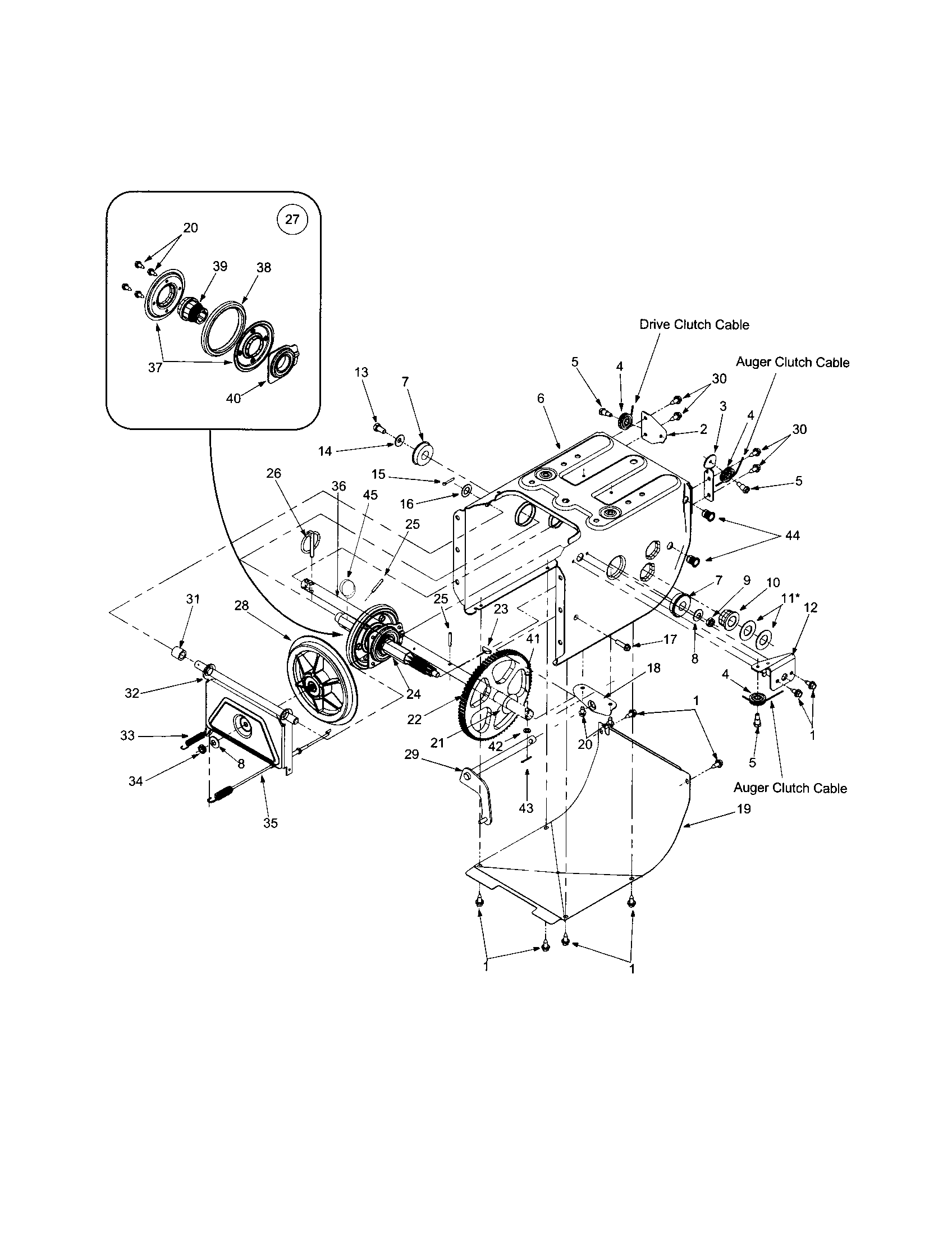 Troybilt 31AS6R72063 axle/wheels/frame diagram