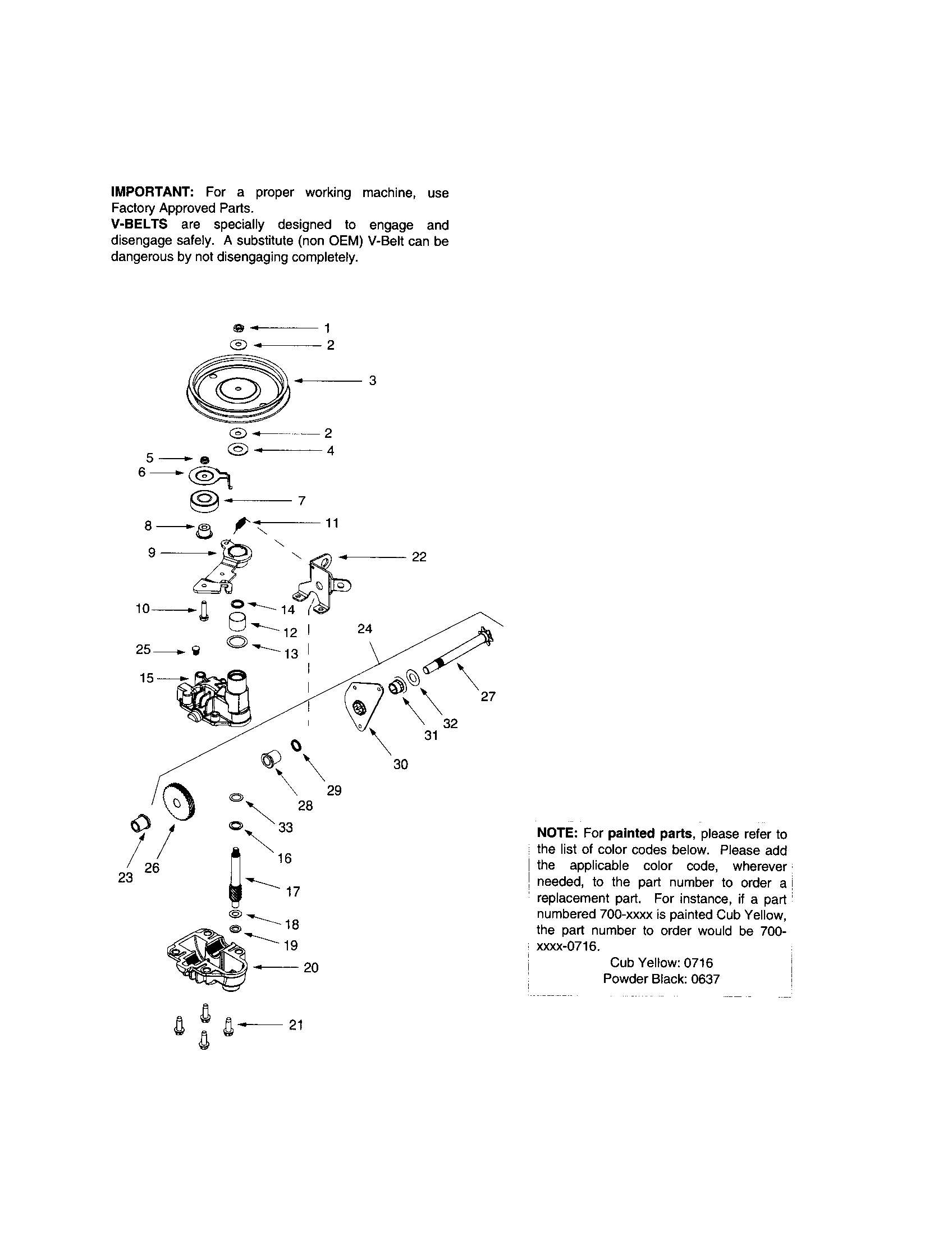 Cub Cadet 12B-999I100 transmission assembly diagram