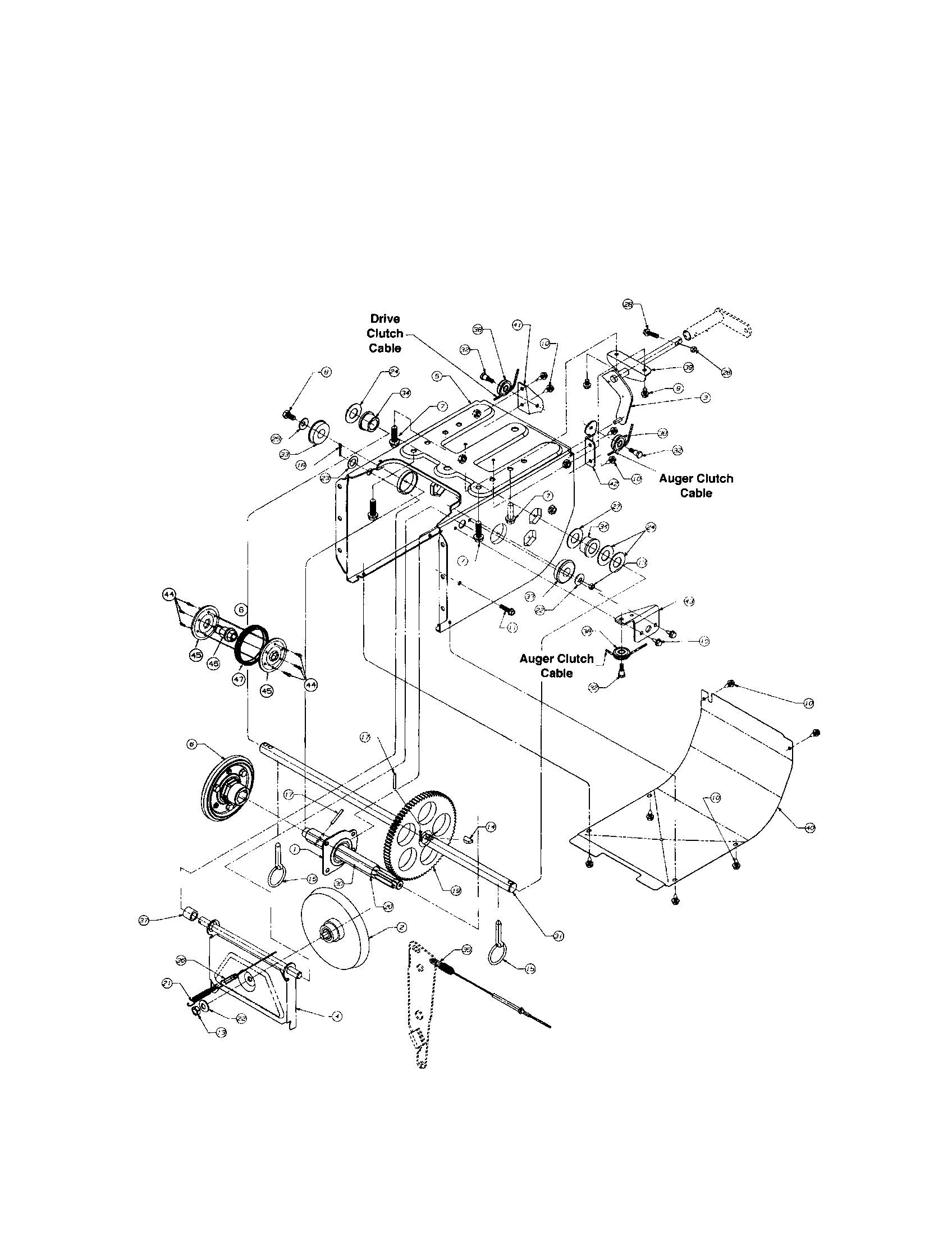 MTD E640F frame assembly diagram