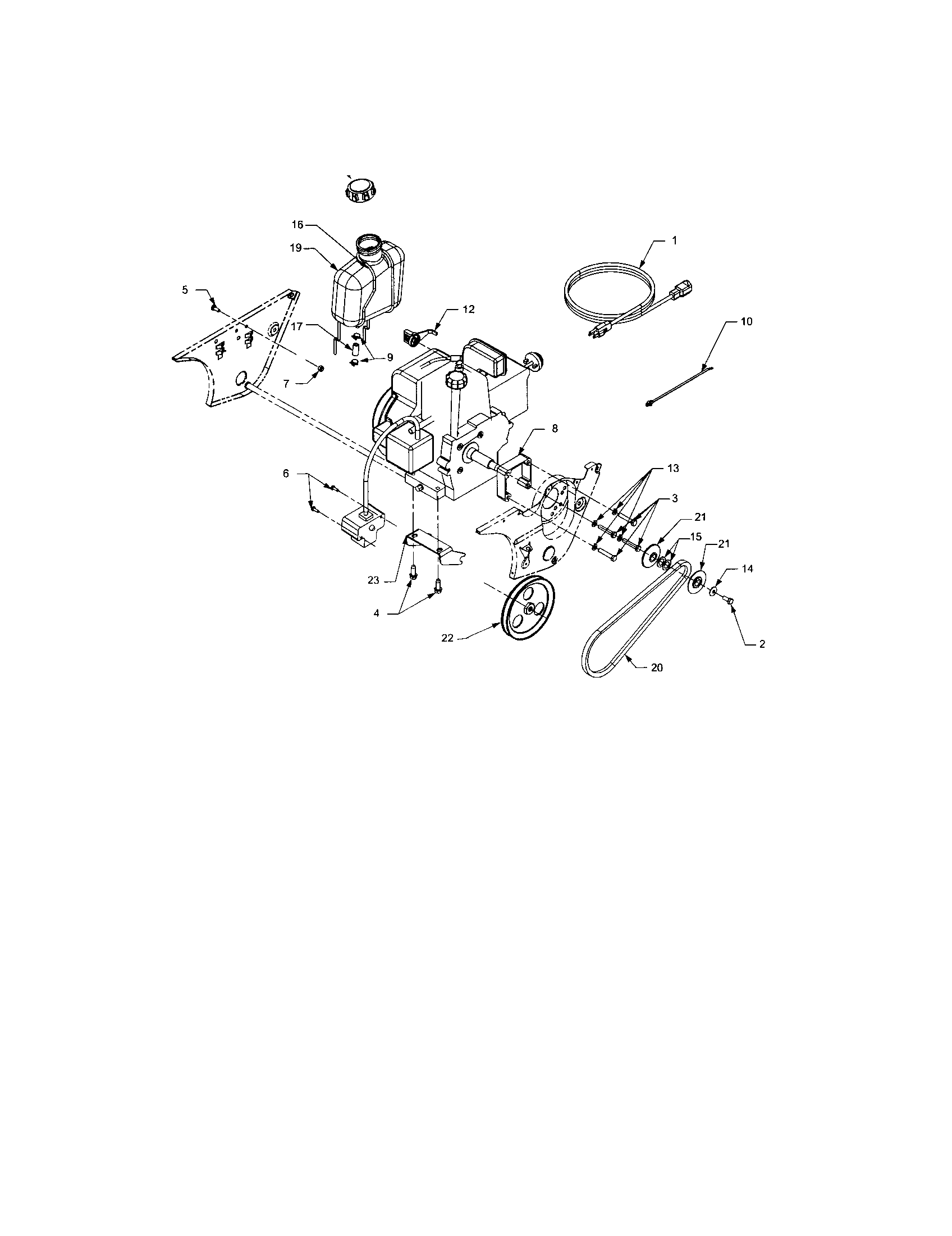 MTD 295 belt and pulleys diagram