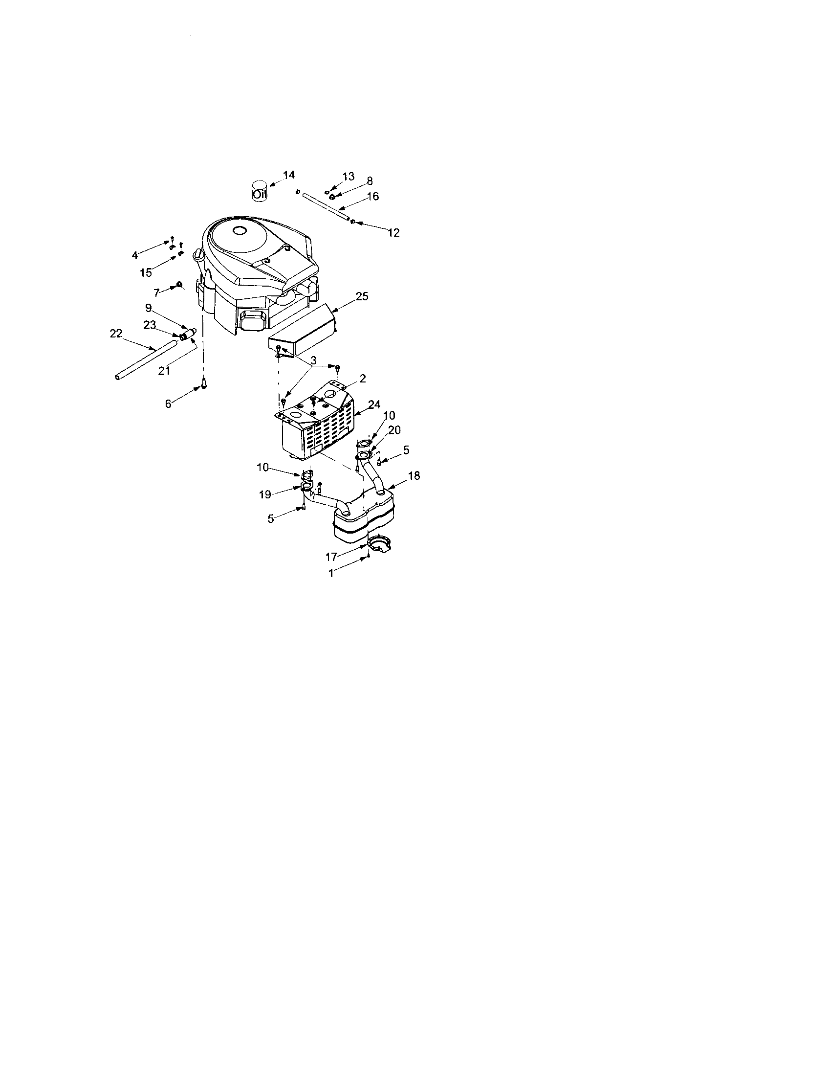 Troybilt 13AJ609G766-2003 engine section - t609 diagram