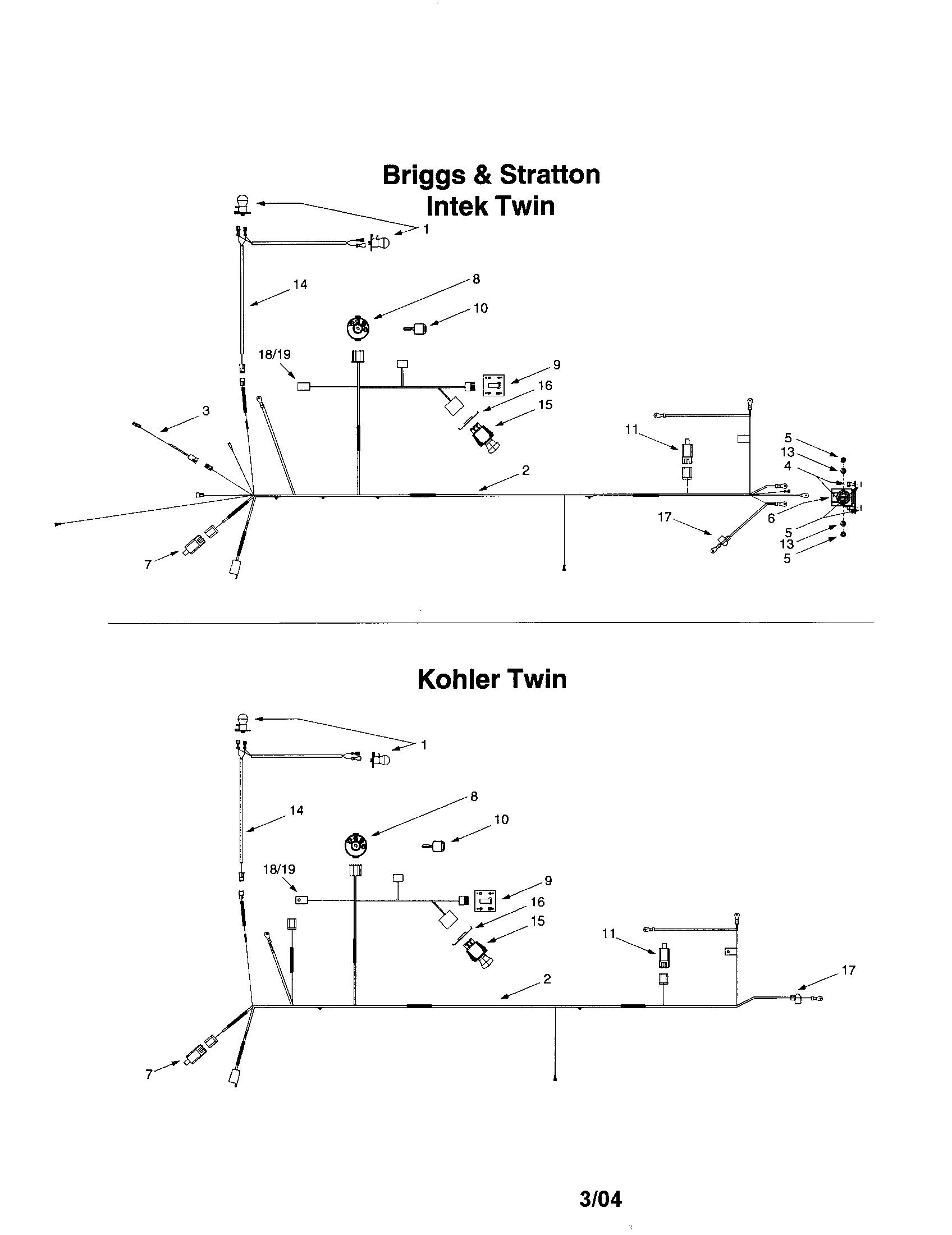 Troybilt 14AY809P063-1999 electrical system diagram