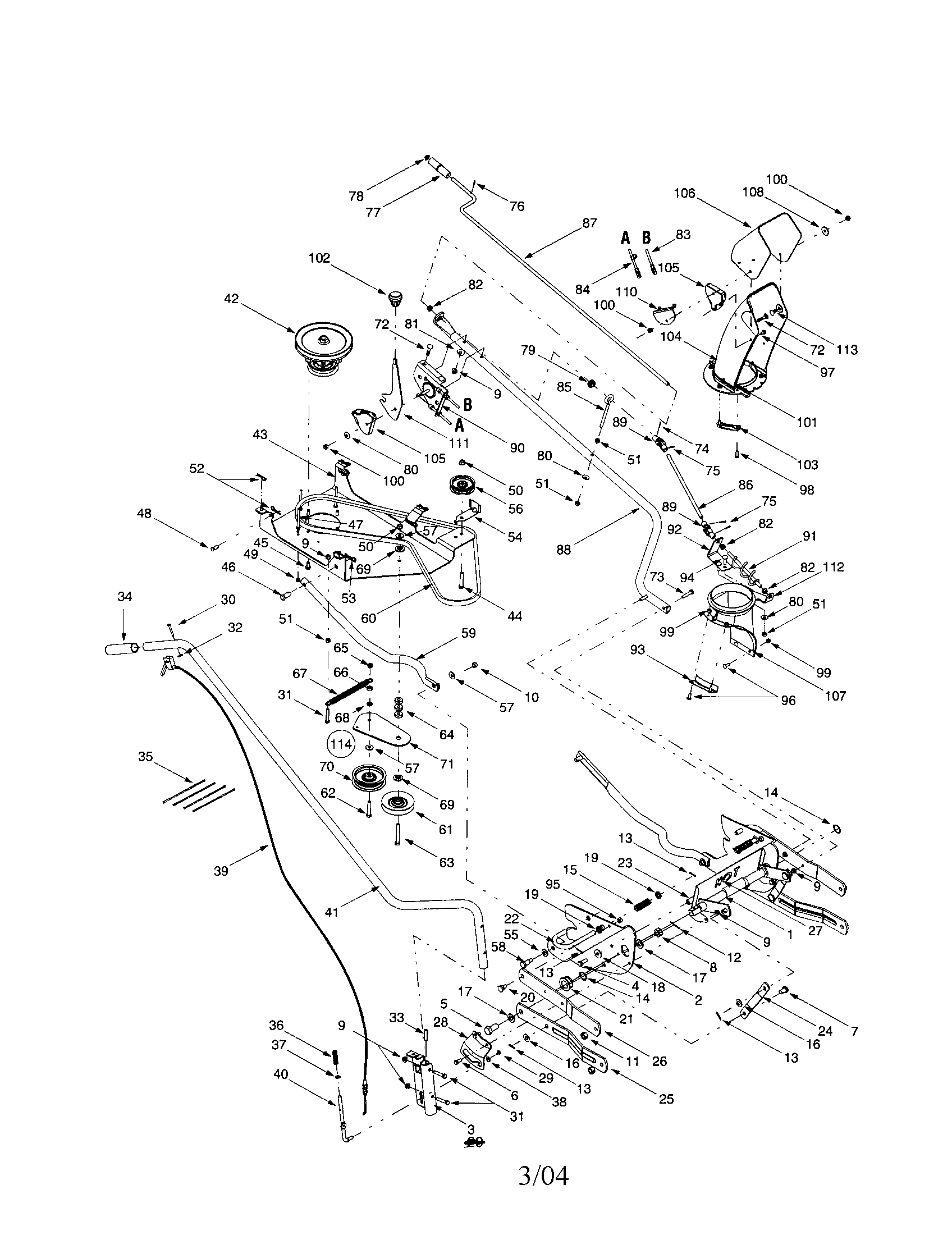 MTD 190-823-101 lift assembly diagram