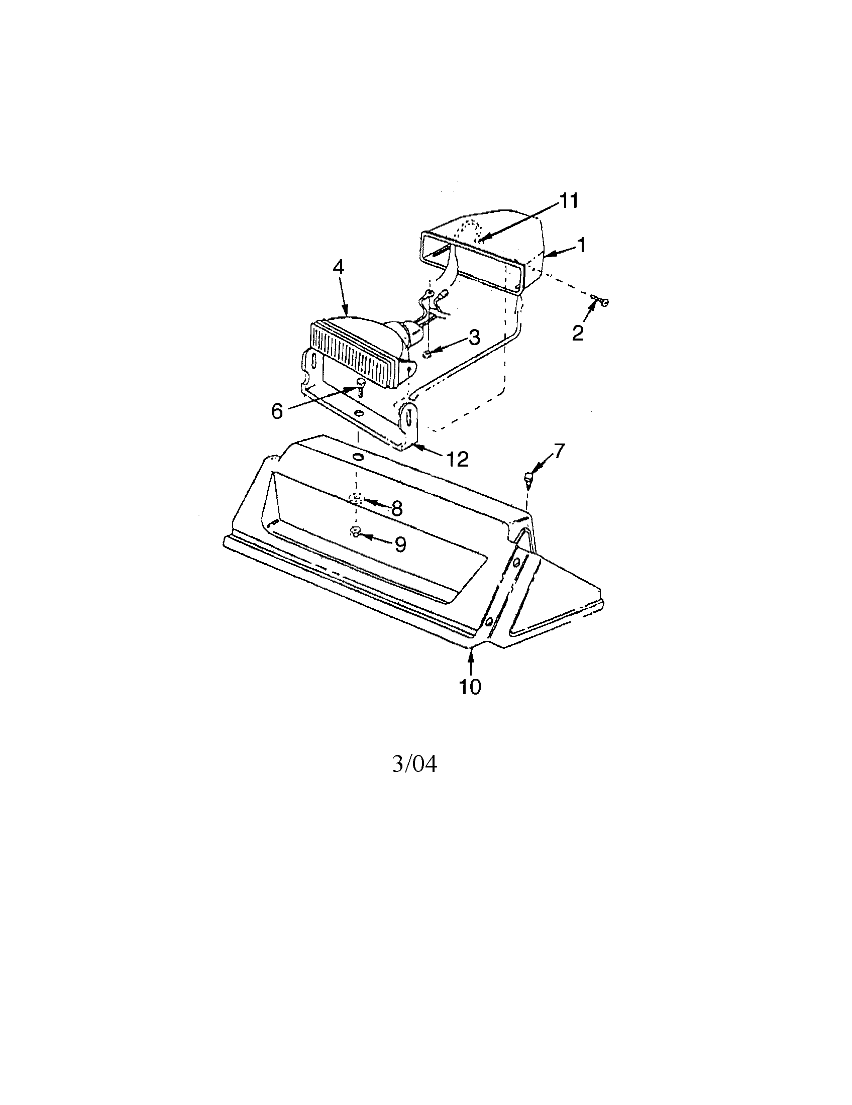 MTD 31AE993I401 lamp housing diagram
