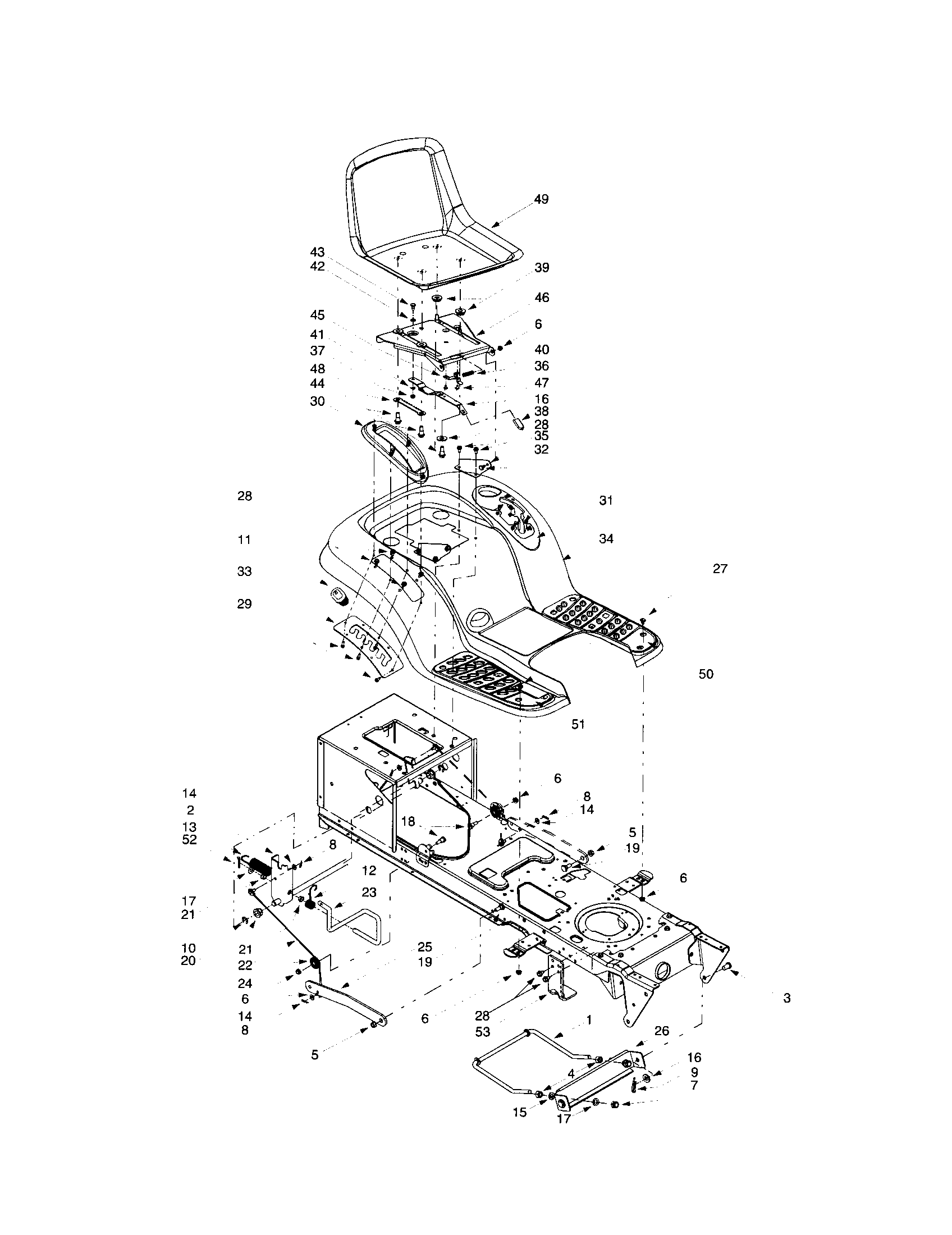 Troybilt 609 lift assembly diagram