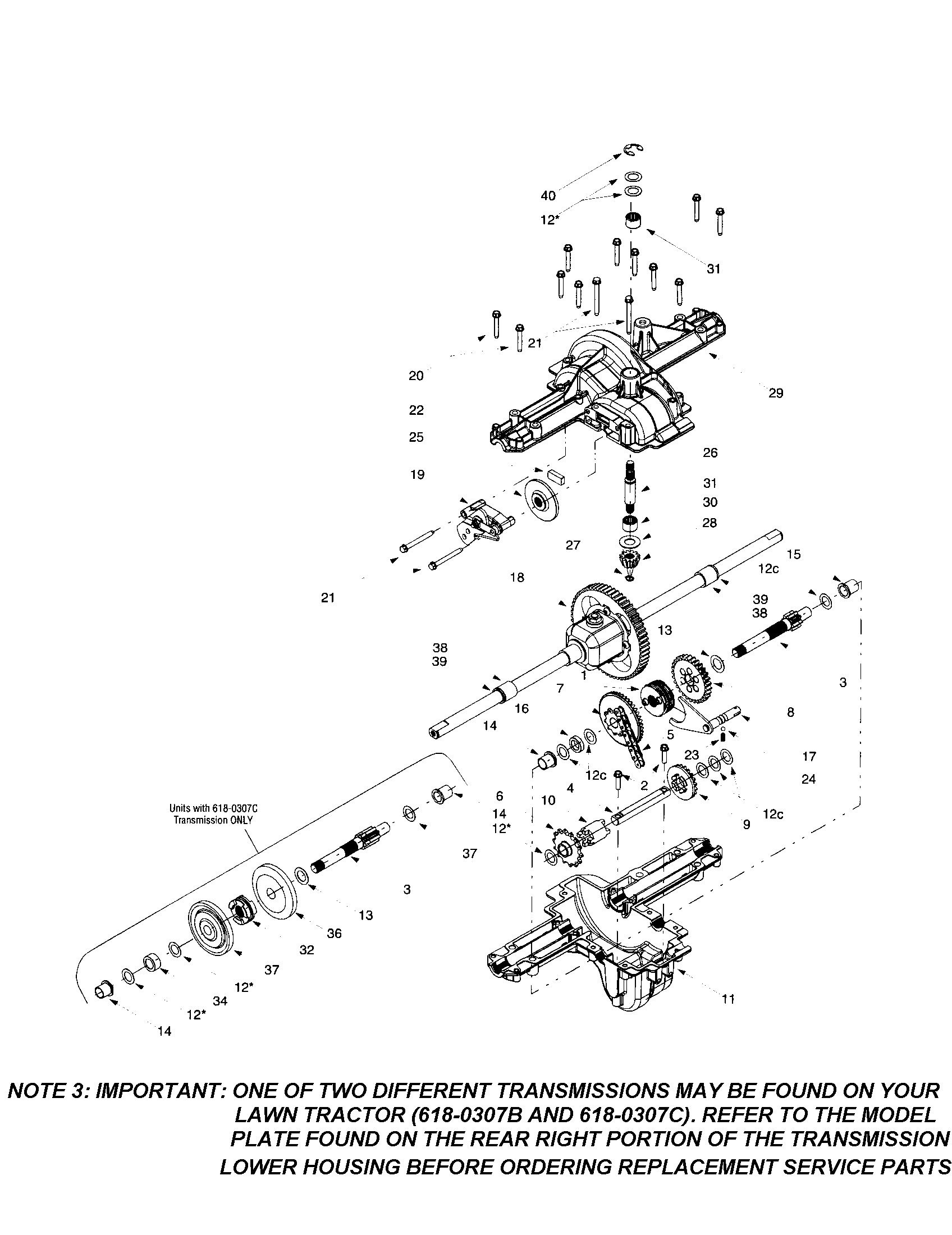 Troybilt 609 single speed transmission diagram