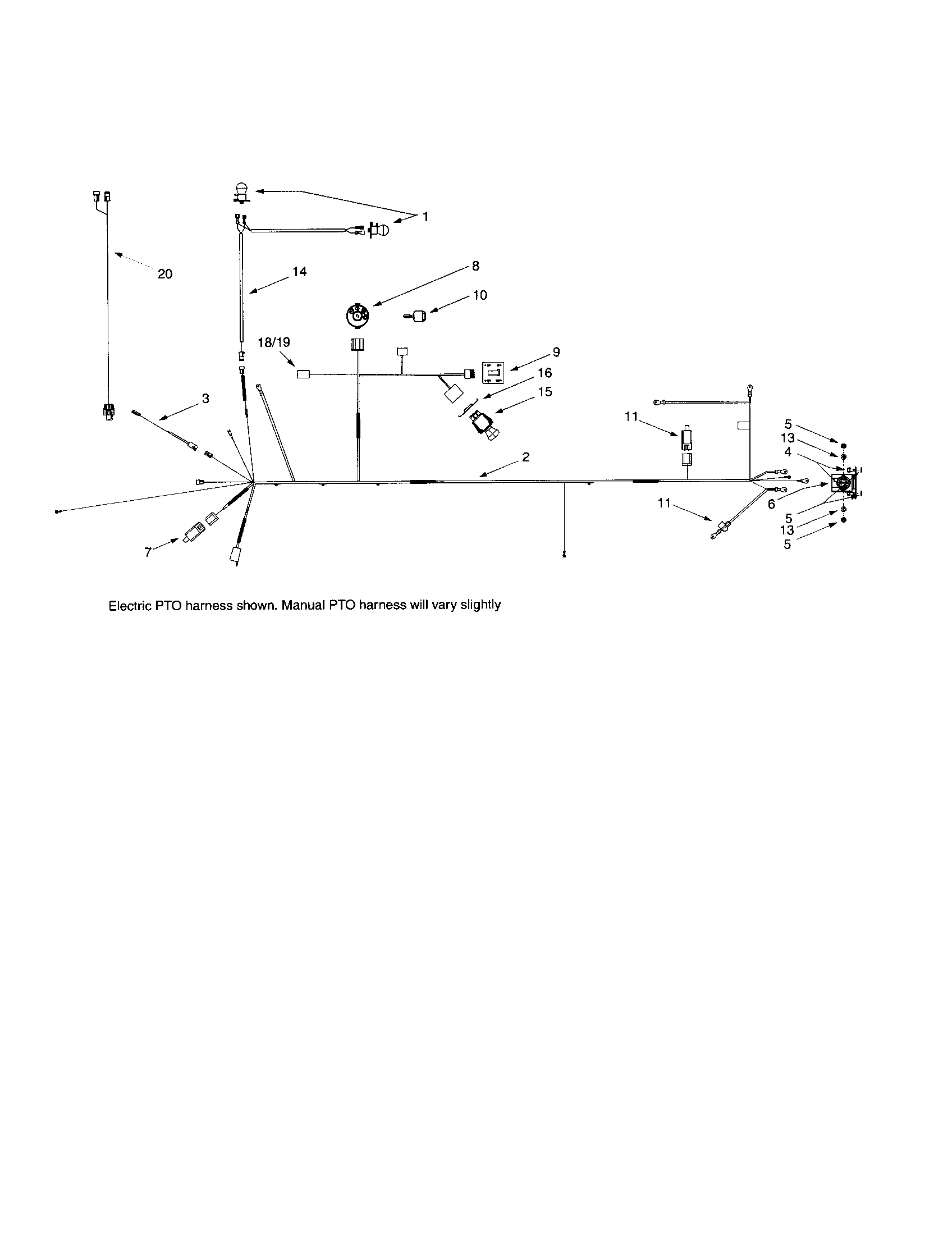 Troybilt 609 electrical system diagram