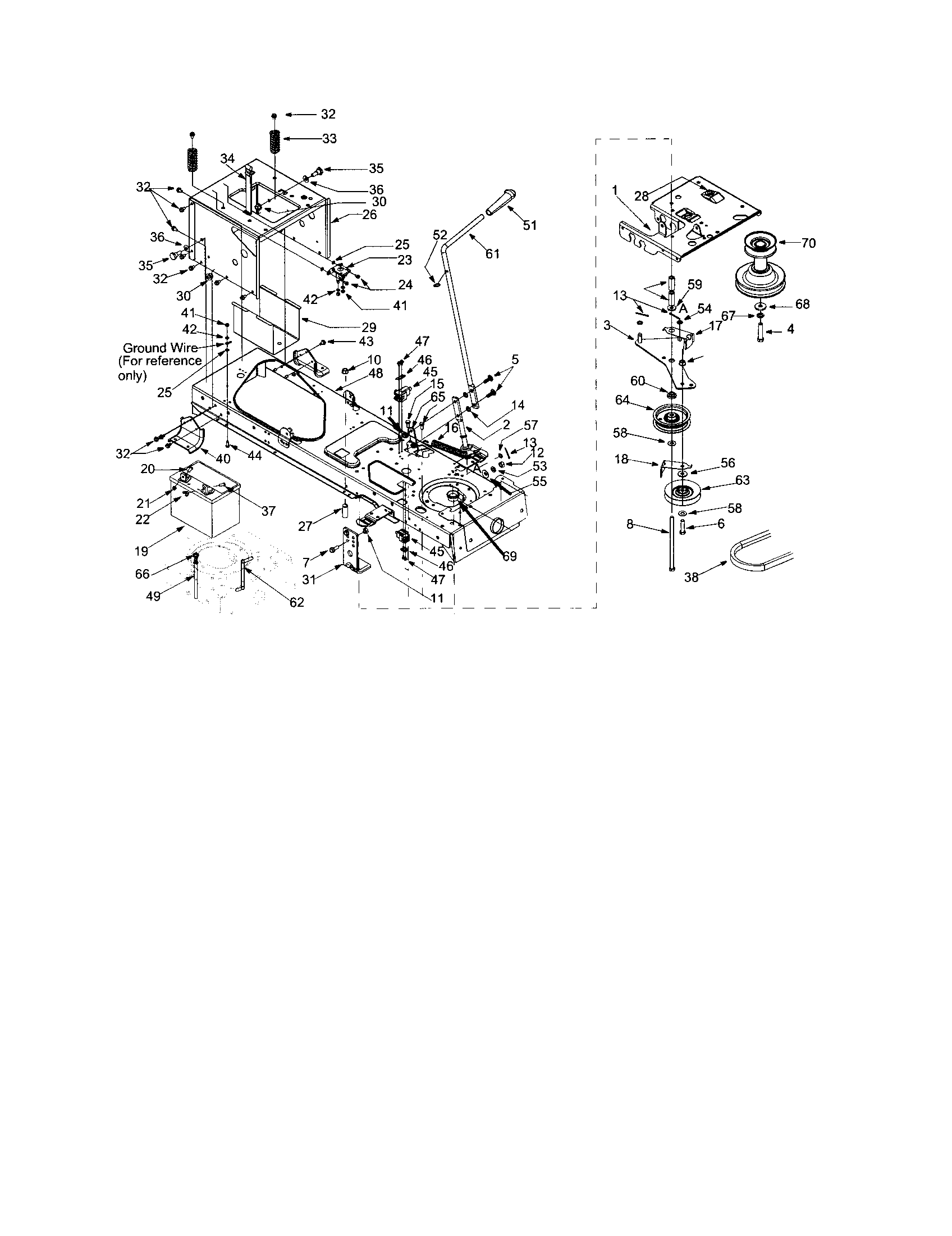 Troybilt 14AZ809K766 frame t809h diagram