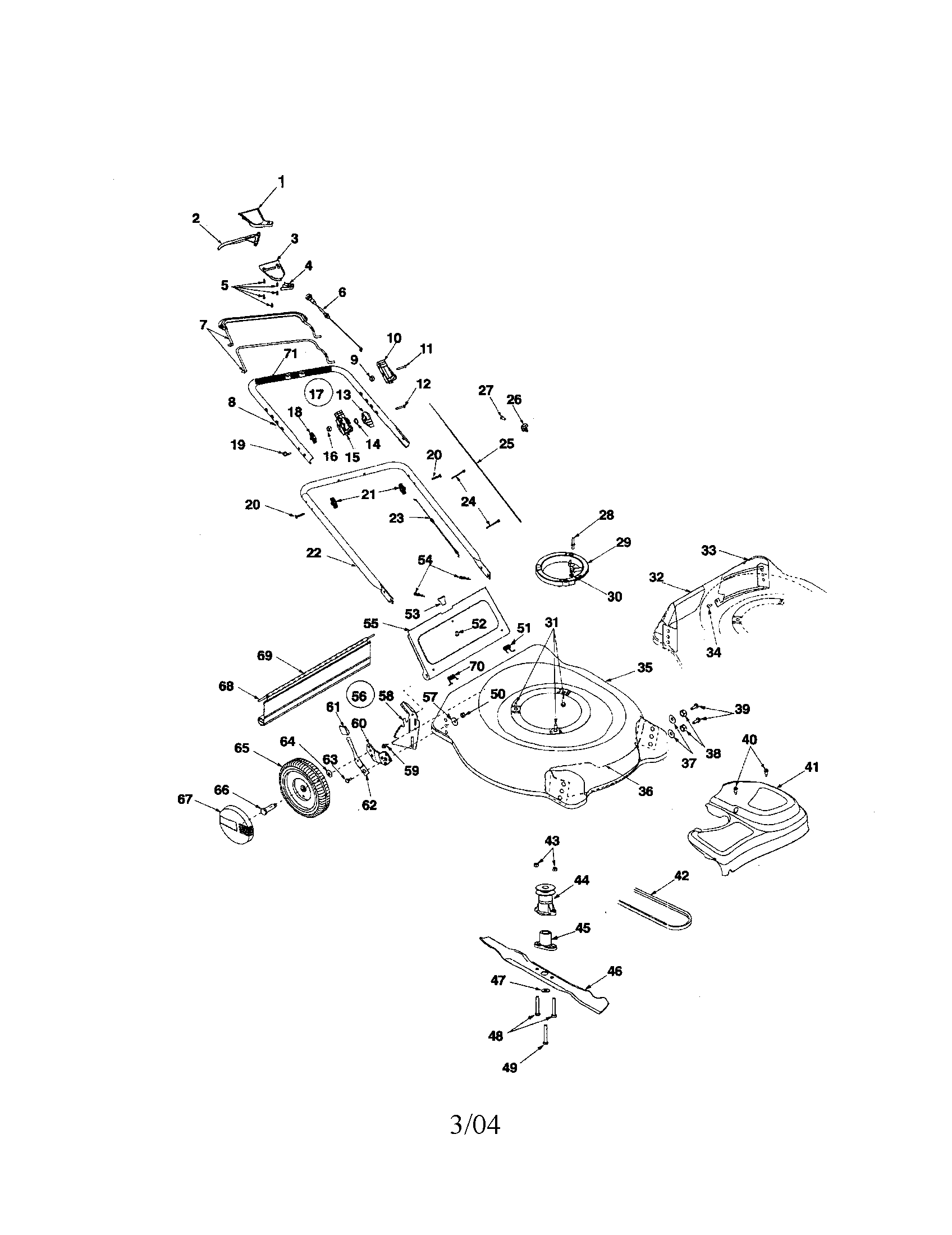 MTD 12A-459S762 mower diagram