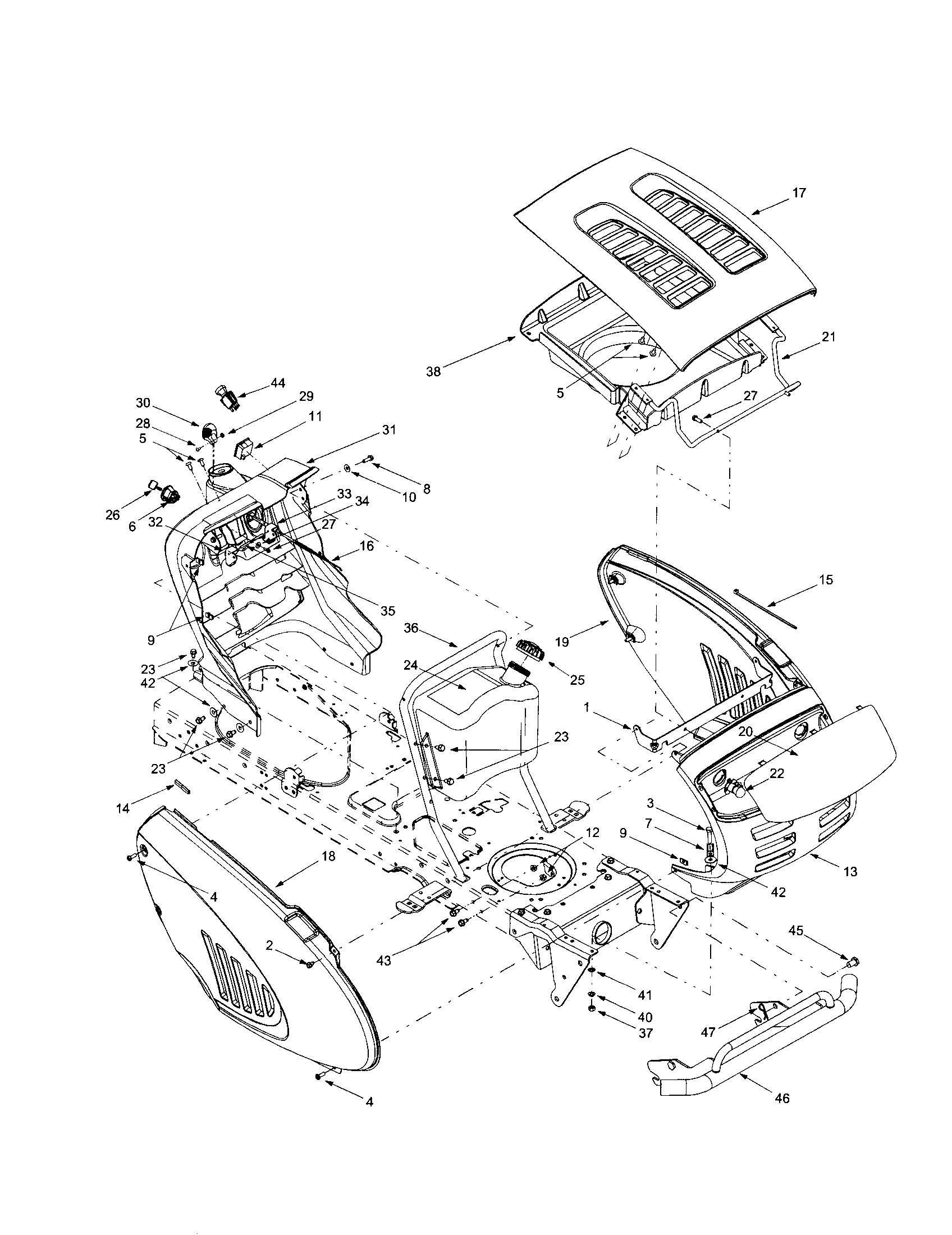 MTD 609 frame diagram