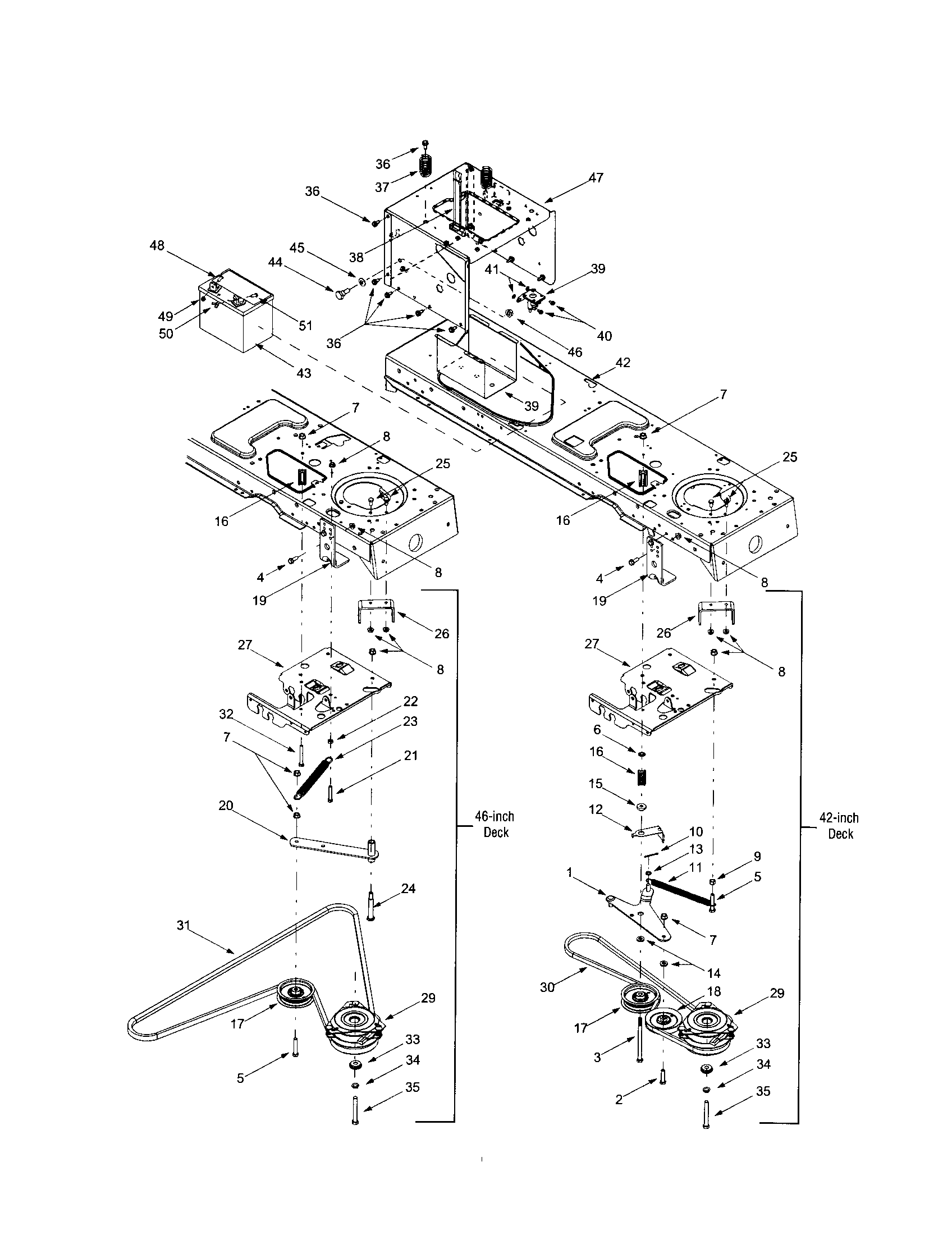 MTD 609 frame with electric pto diagram