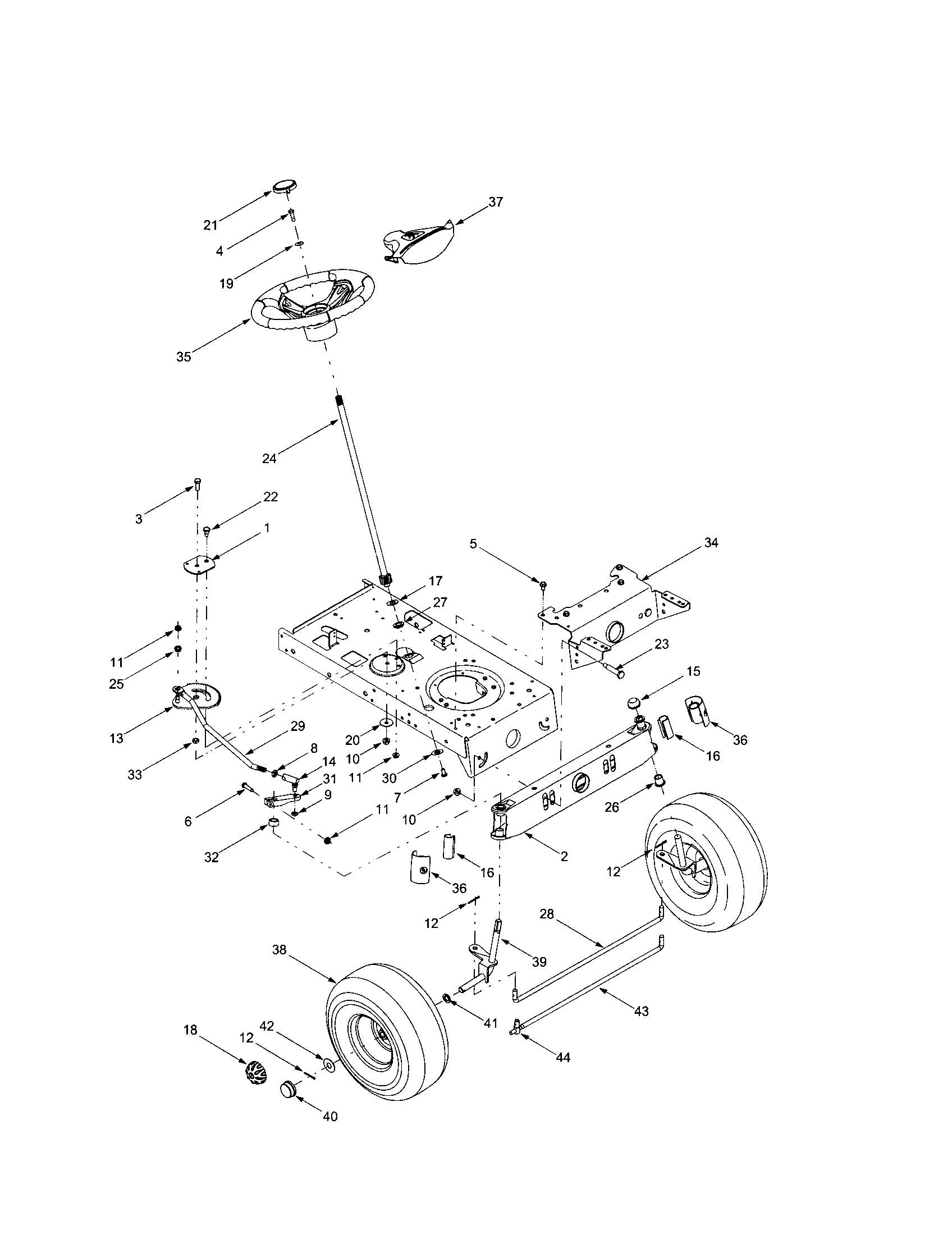 MTD 683 steering wheel diagram