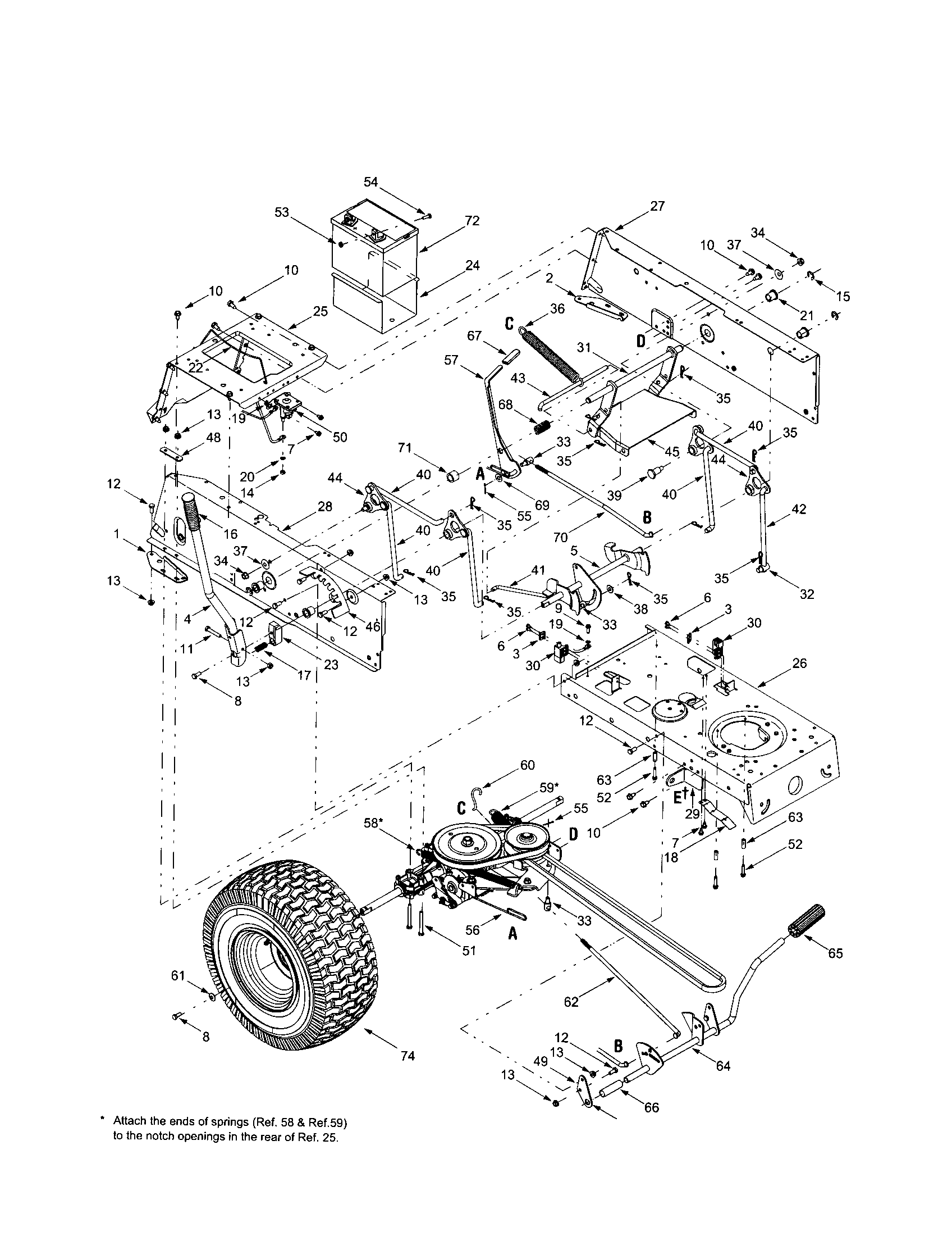 Troybilt J689 deck diagram