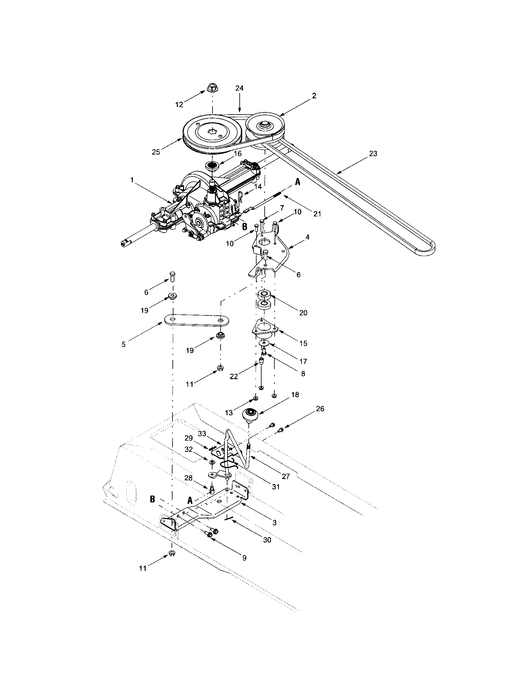 Troybilt J689 transmission diagram
