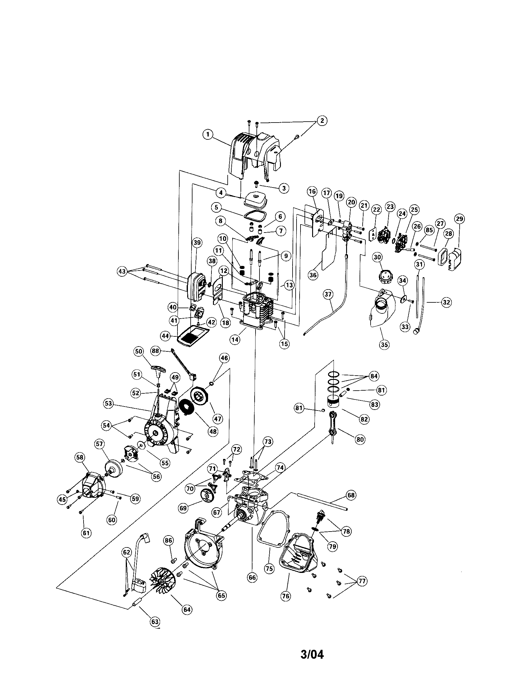 Ryobi 825R engine diagram