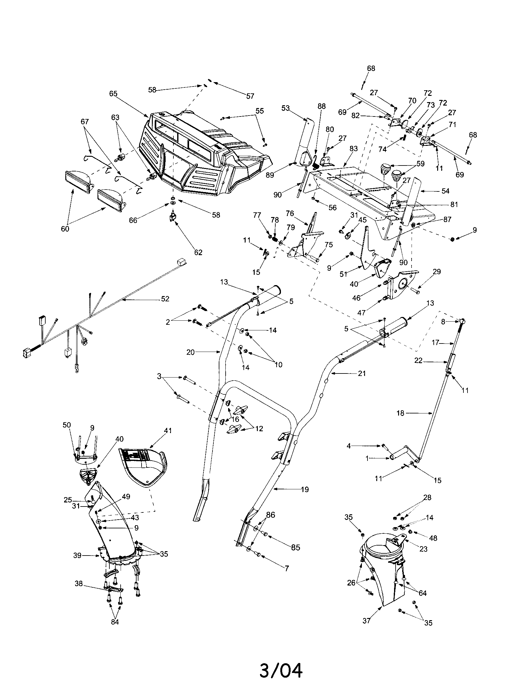 Troybilt 31AH7T74101 shift arm assembly diagram