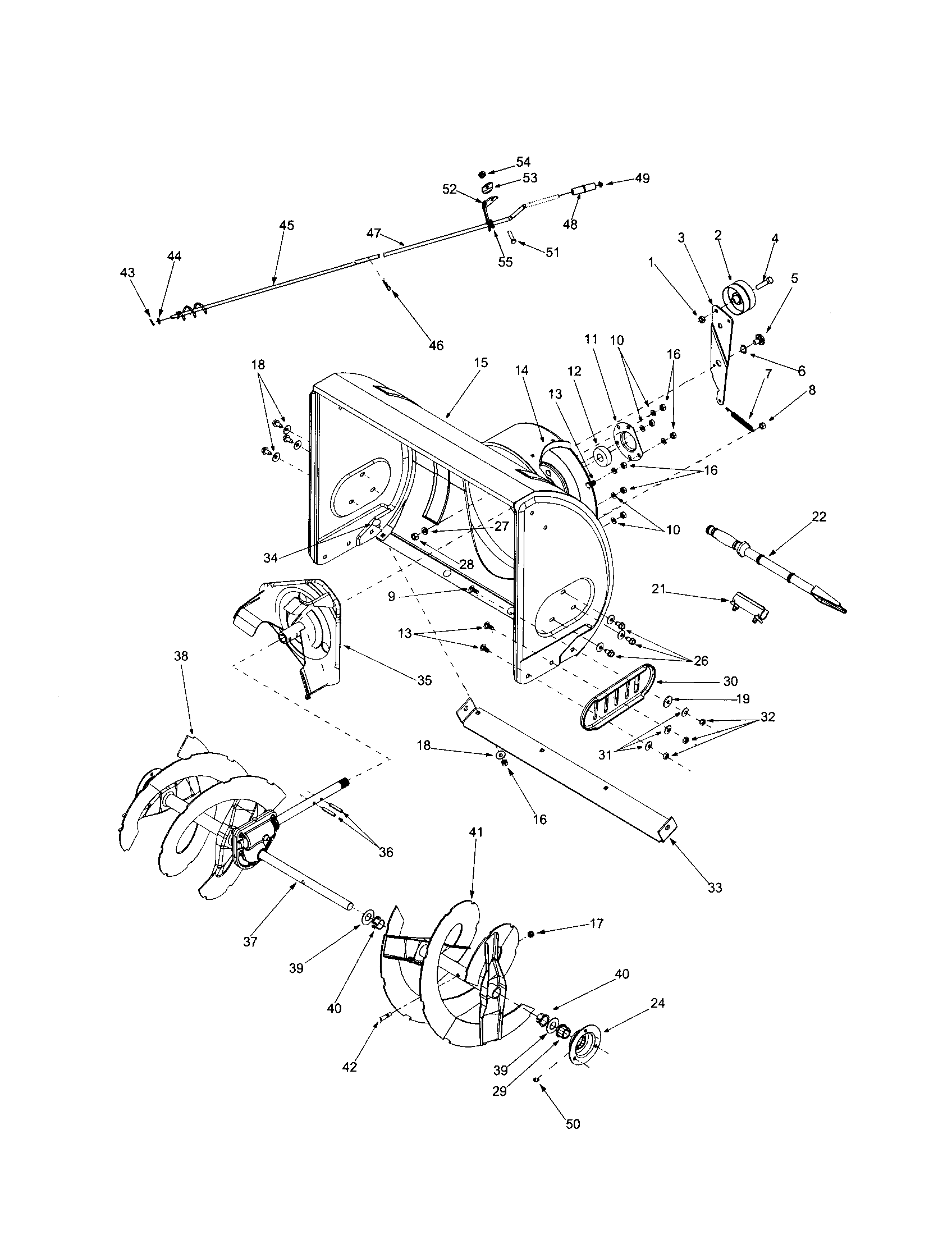 Troybilt 31AH7T74101 gear assembly diagram