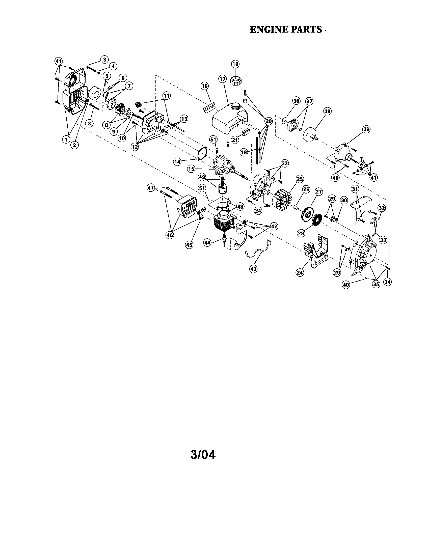 Bolens BL410 engine diagram