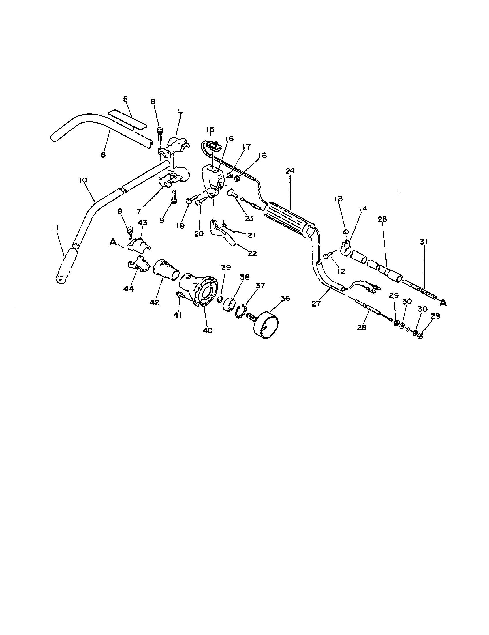 Echo SRM-2000 driveshaft housing diagram