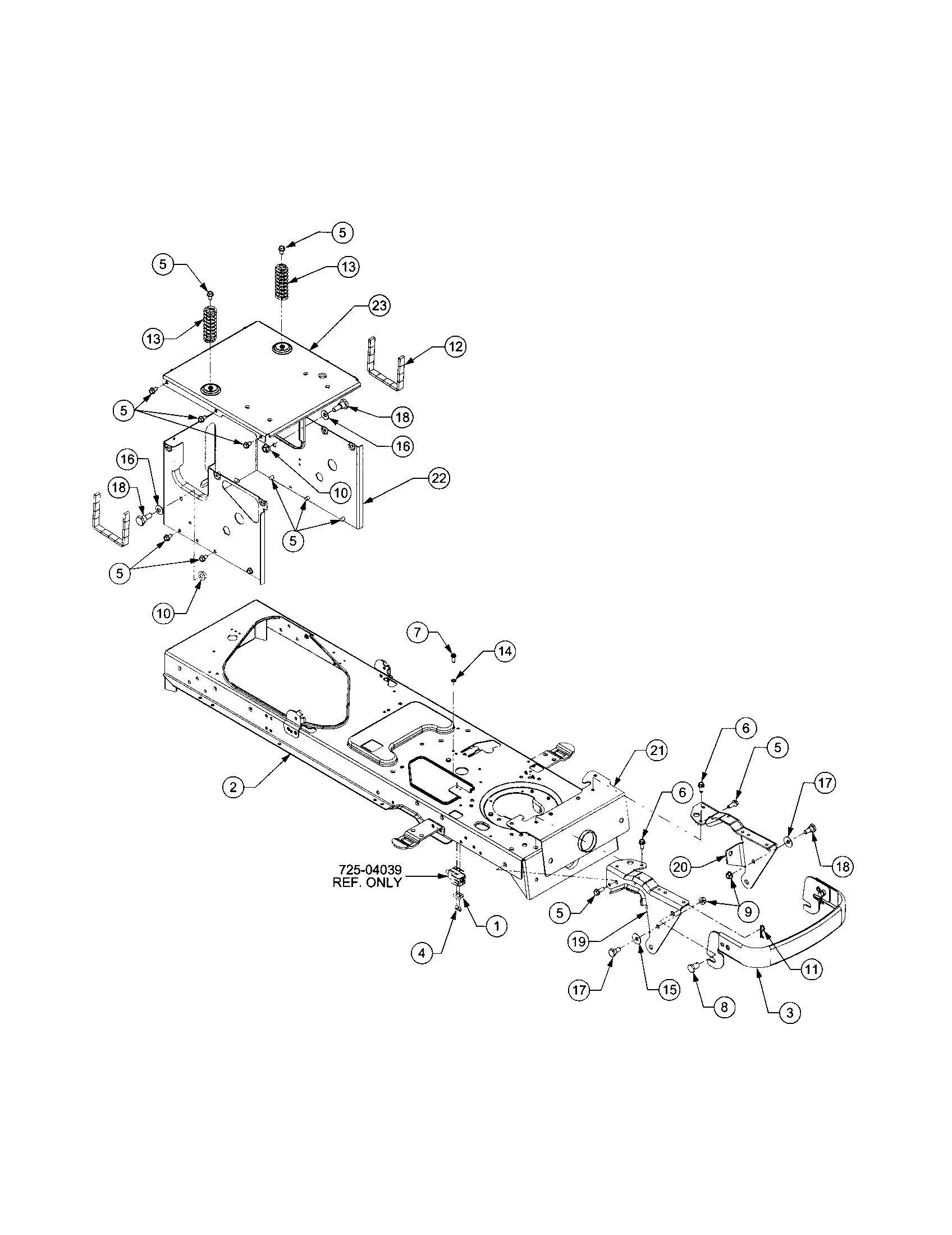 Cub Cadet 1525 frame diagram