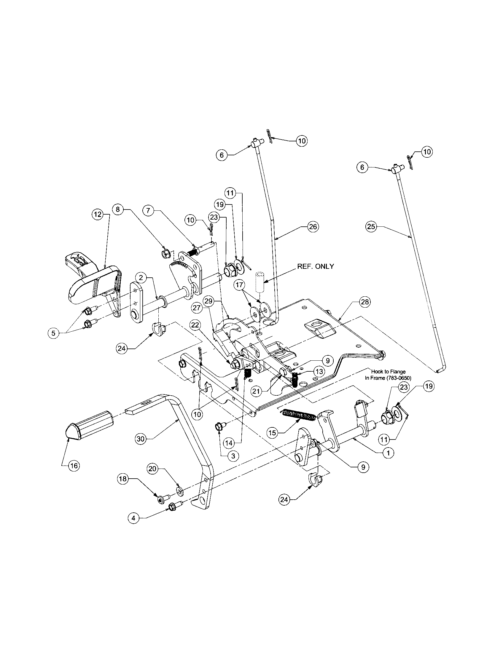 Cub Cadet 1525 pedal assembly diagram