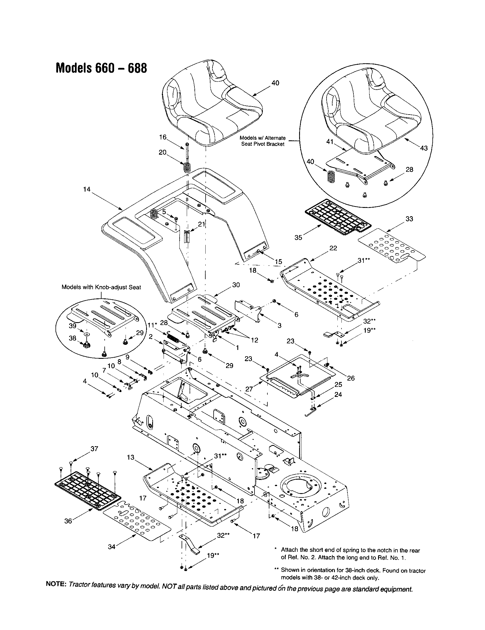 MTD 13AG683G163 seat assembly diagram