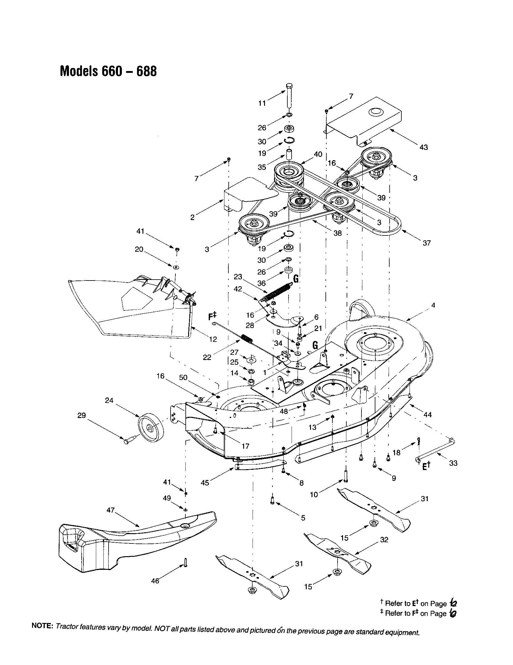 MTD 13AG683G163 46" deck shell/chute diagram