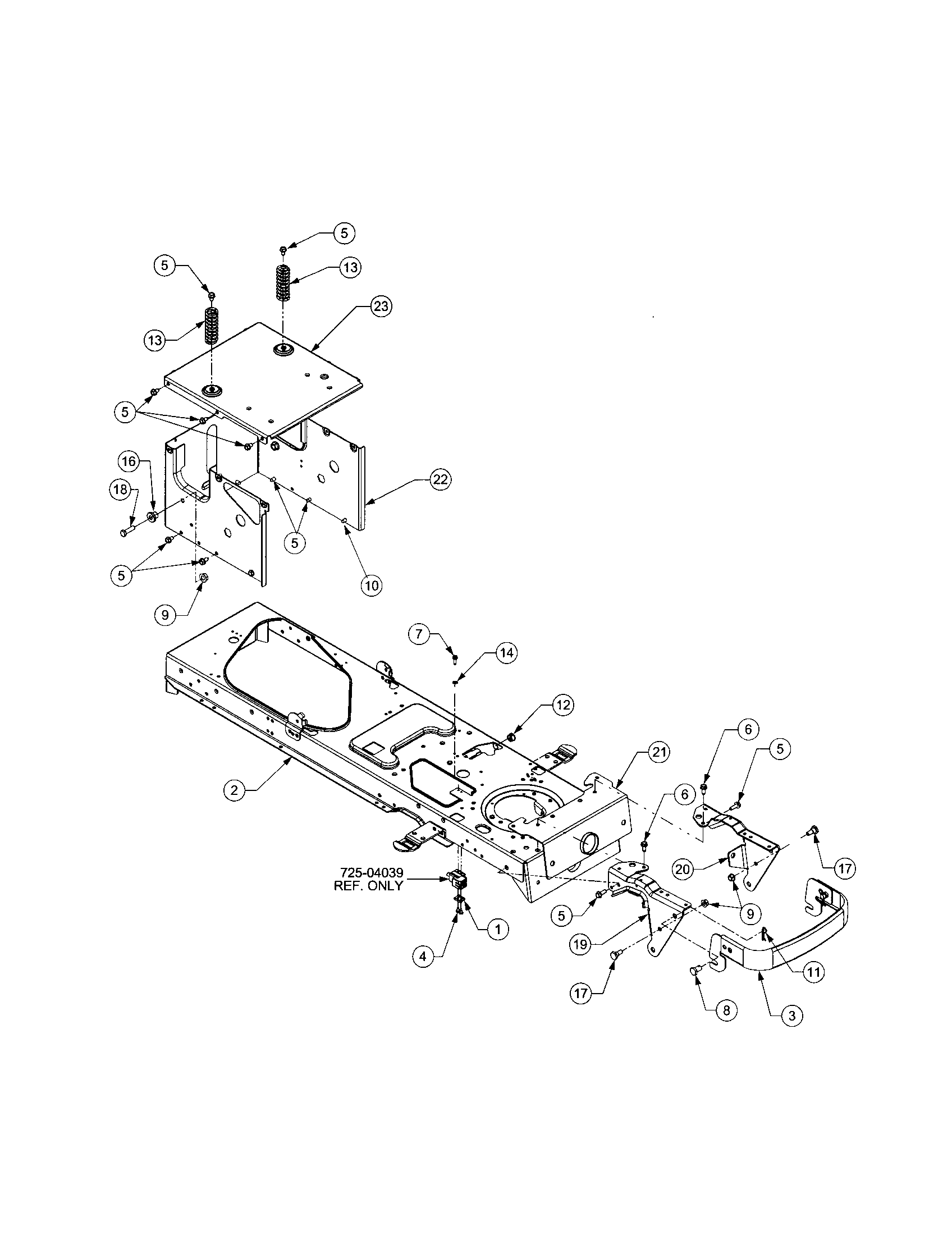 Cub Cadet LT1022 frame diagram