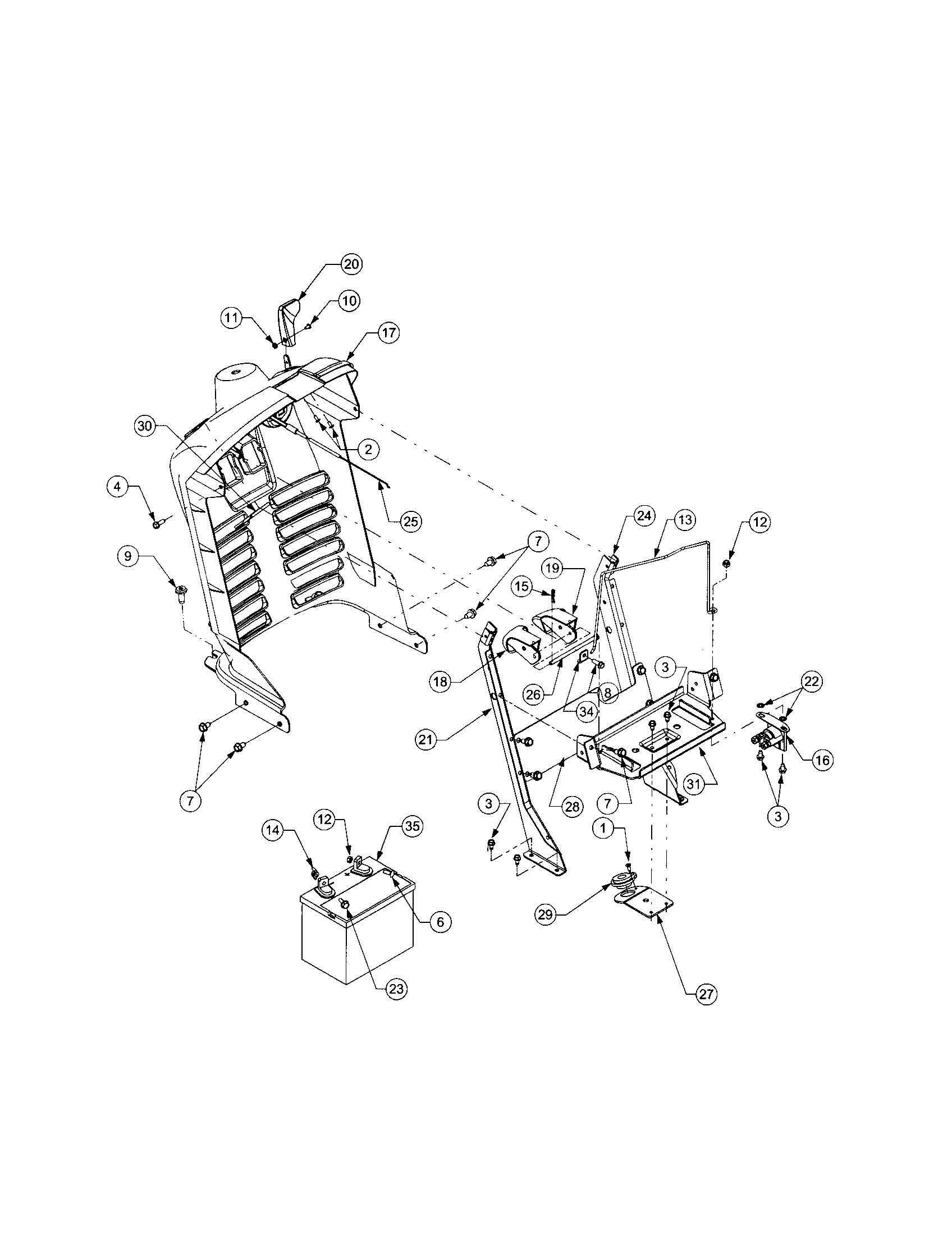 Cub Cadet LT1022 dash panel diagram