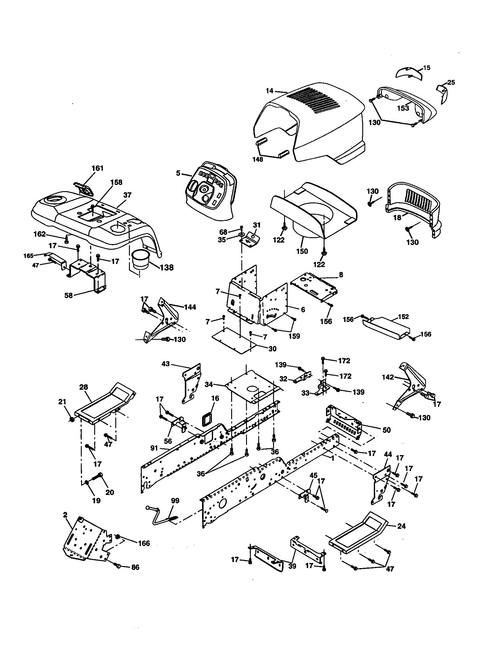 Craftsman 917277480 chassis and enclosures diagram