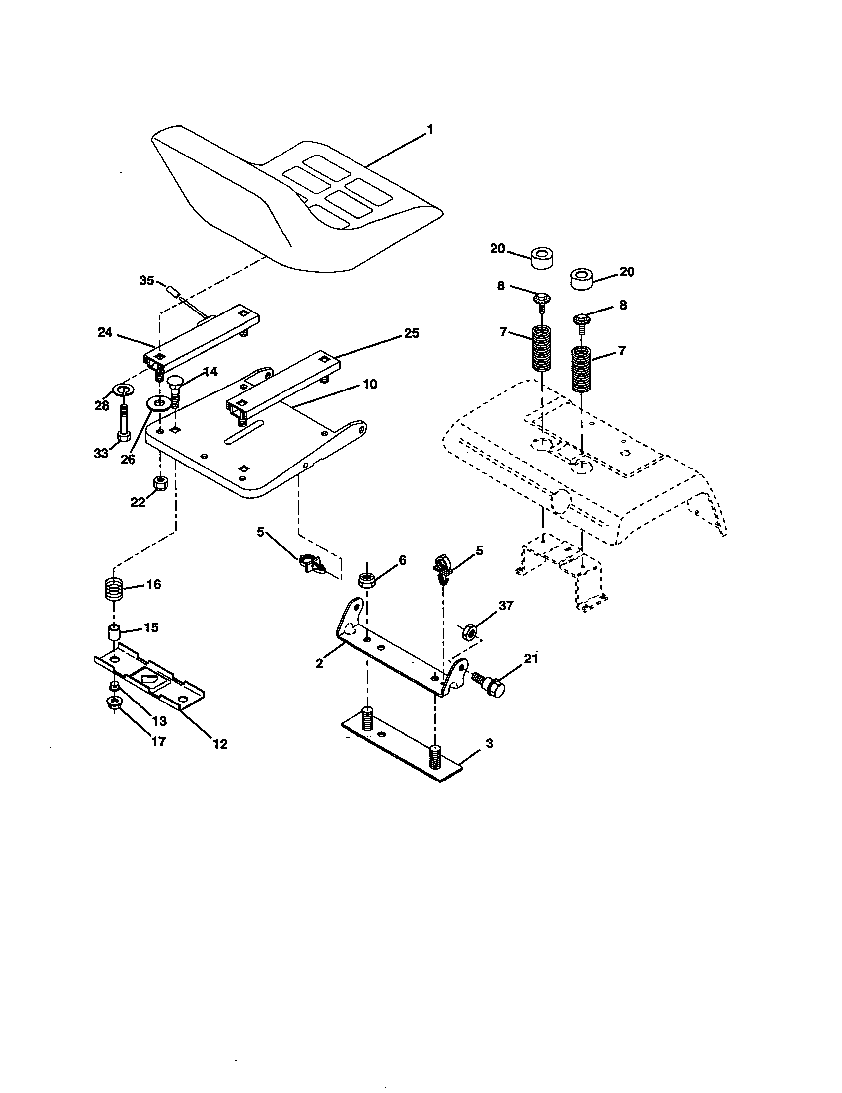 Craftsman 917277480 seat assembly diagram