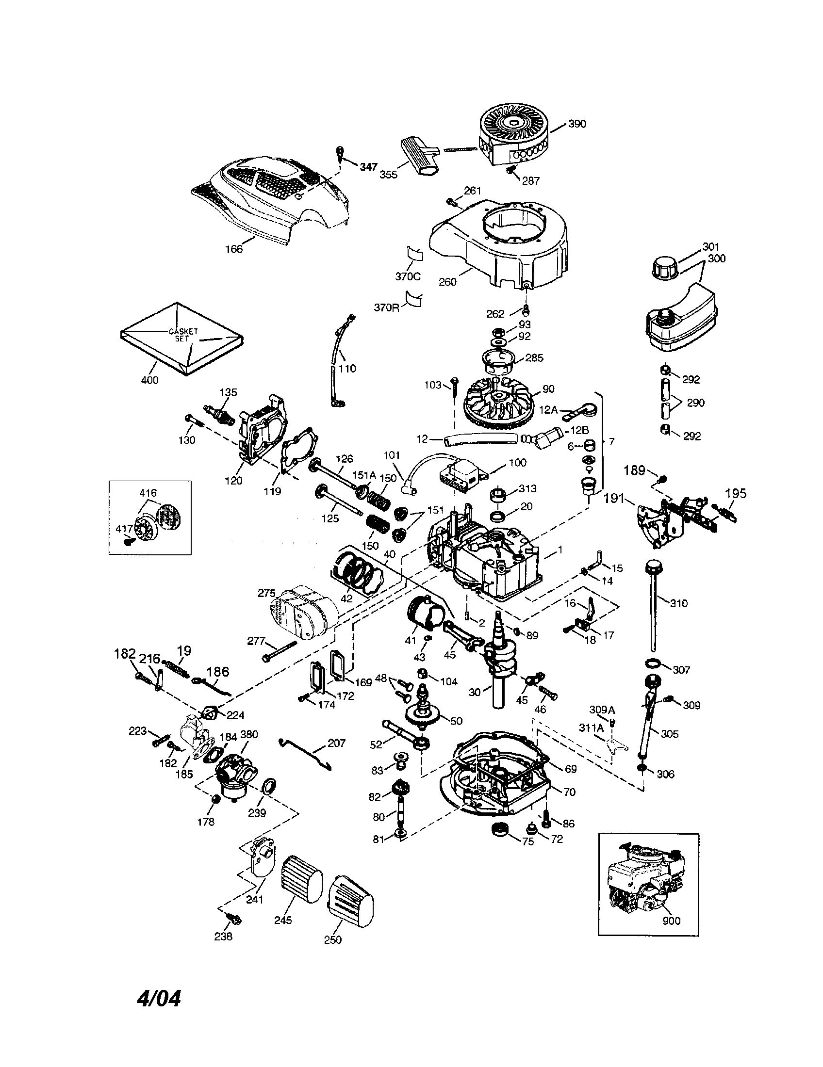 Craftsman 917374823 tecumseh engine diagram
