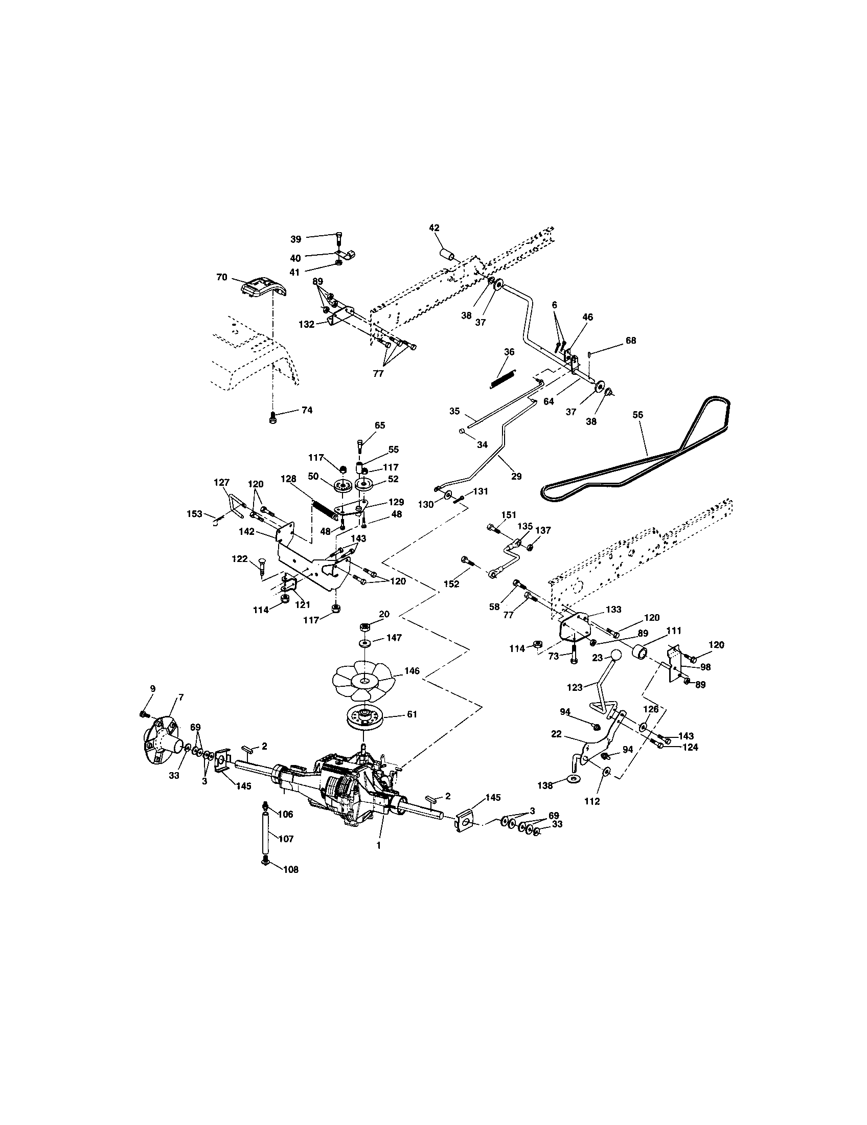 Craftsman 917276120 ground drive diagram