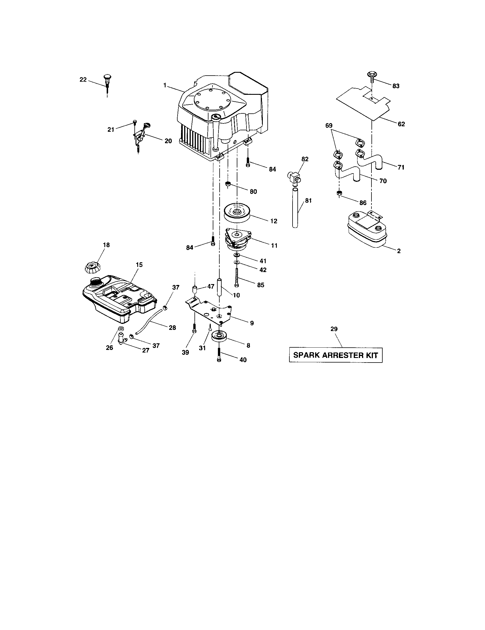 Craftsman 917276120 engine diagram