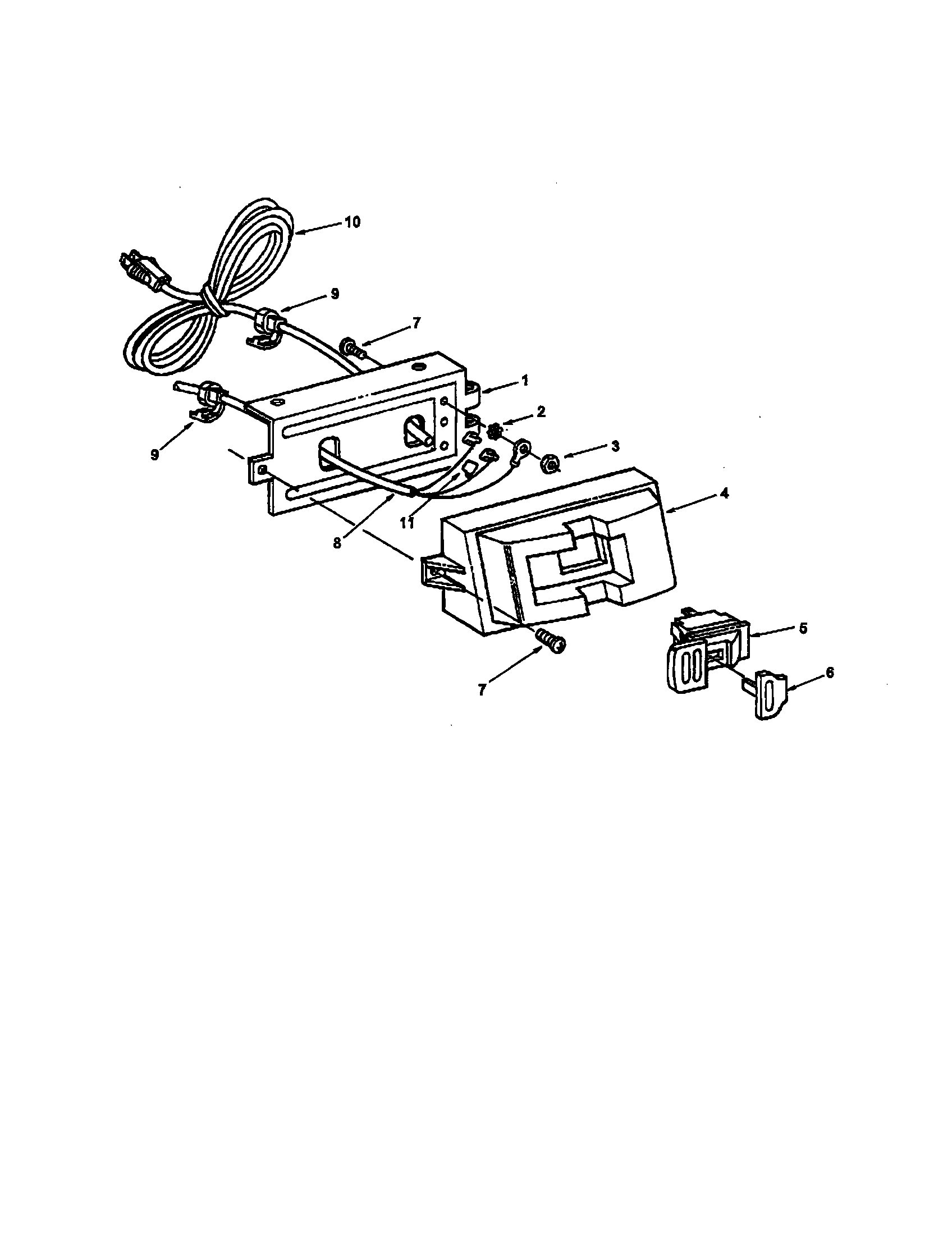 Ryobi TS24120 on-off power outlet diagram