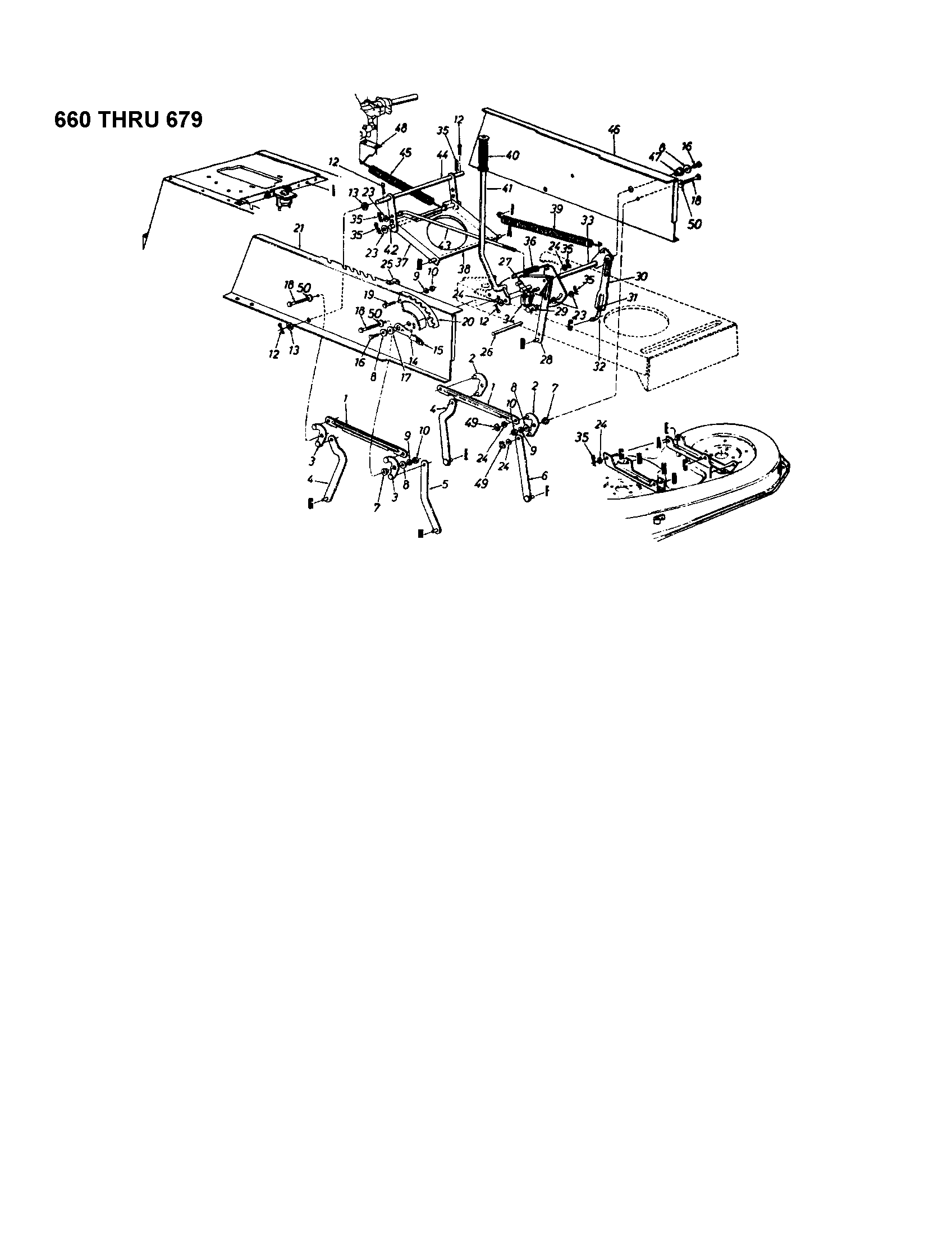 MTD 13AS679G062 mower deck diagram