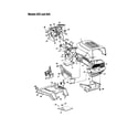 MTD 840 THRU 848 hood/grille - 825 and 845 diagram