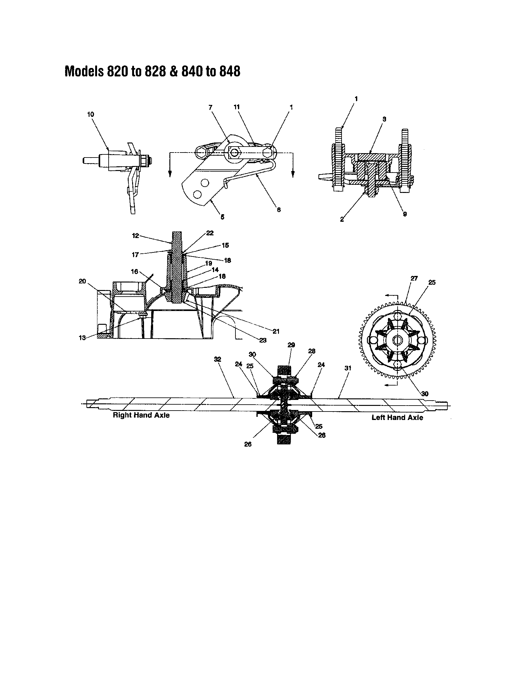 MTD 14BJ845H062 brake arm / axle diagram