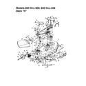 MTD 840 THRU 849 deck "h" assembly diagram