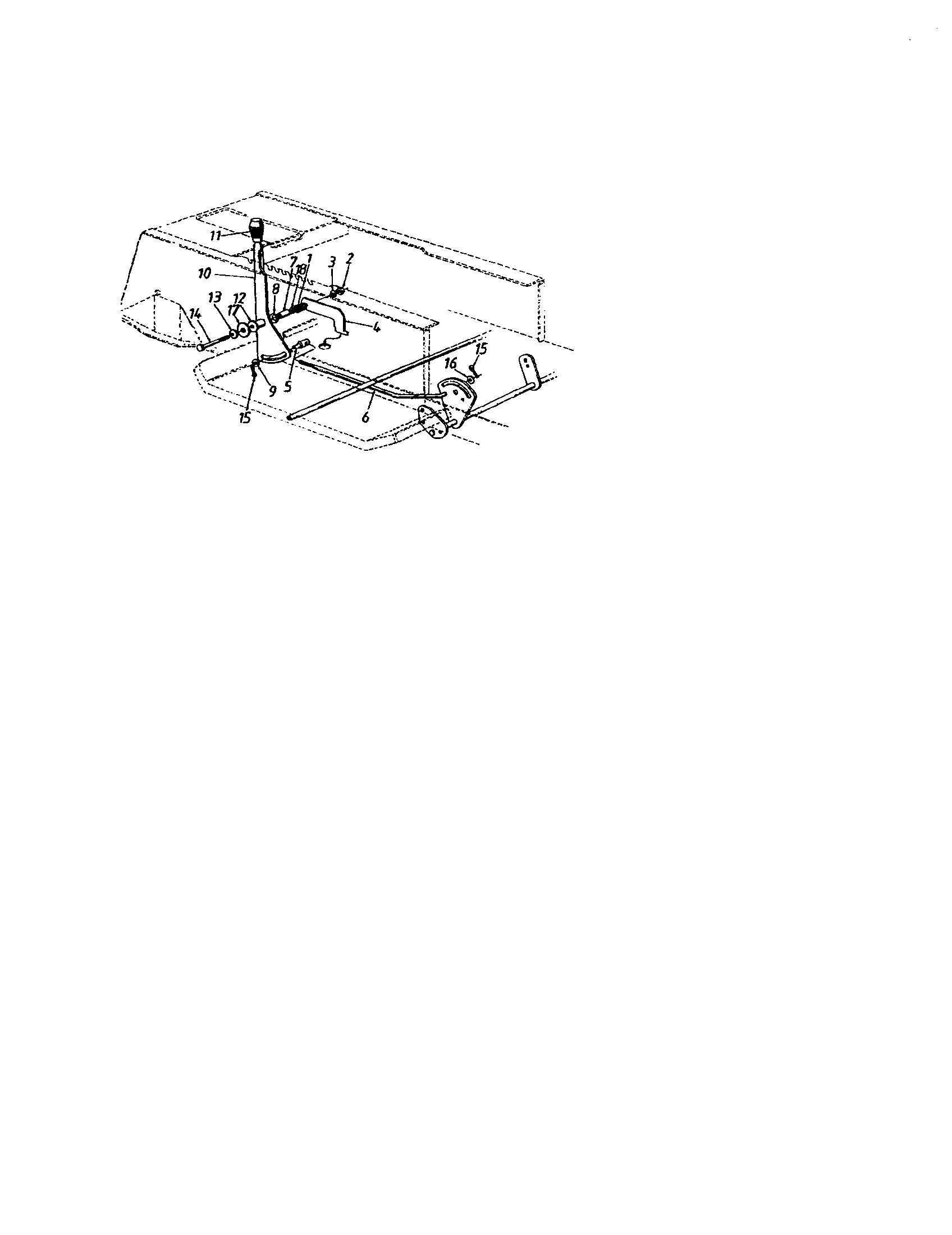 MTD 660 THRU 679 shift lever support diagram