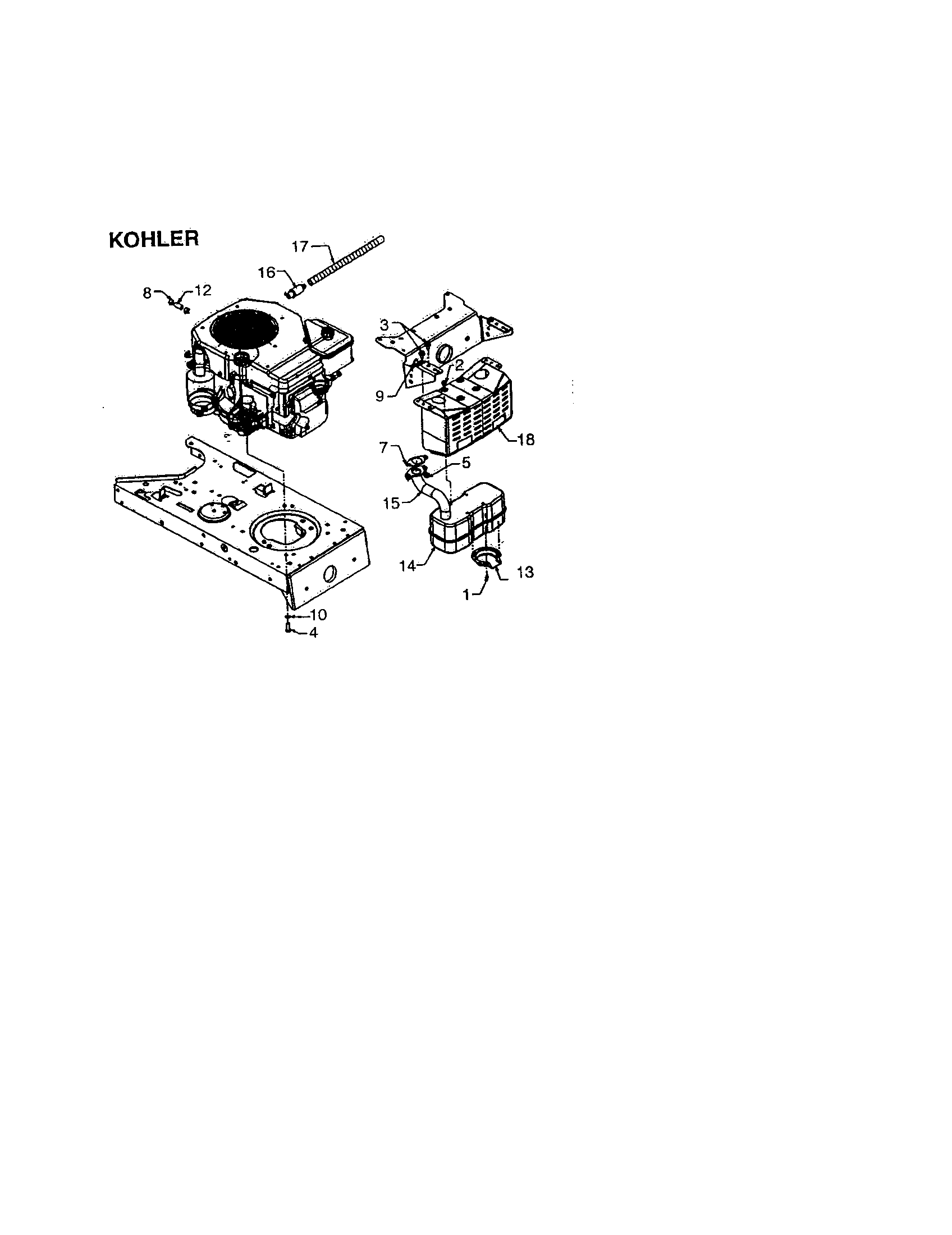 MTD 660 THRU 679 fuel line/muffler diagram