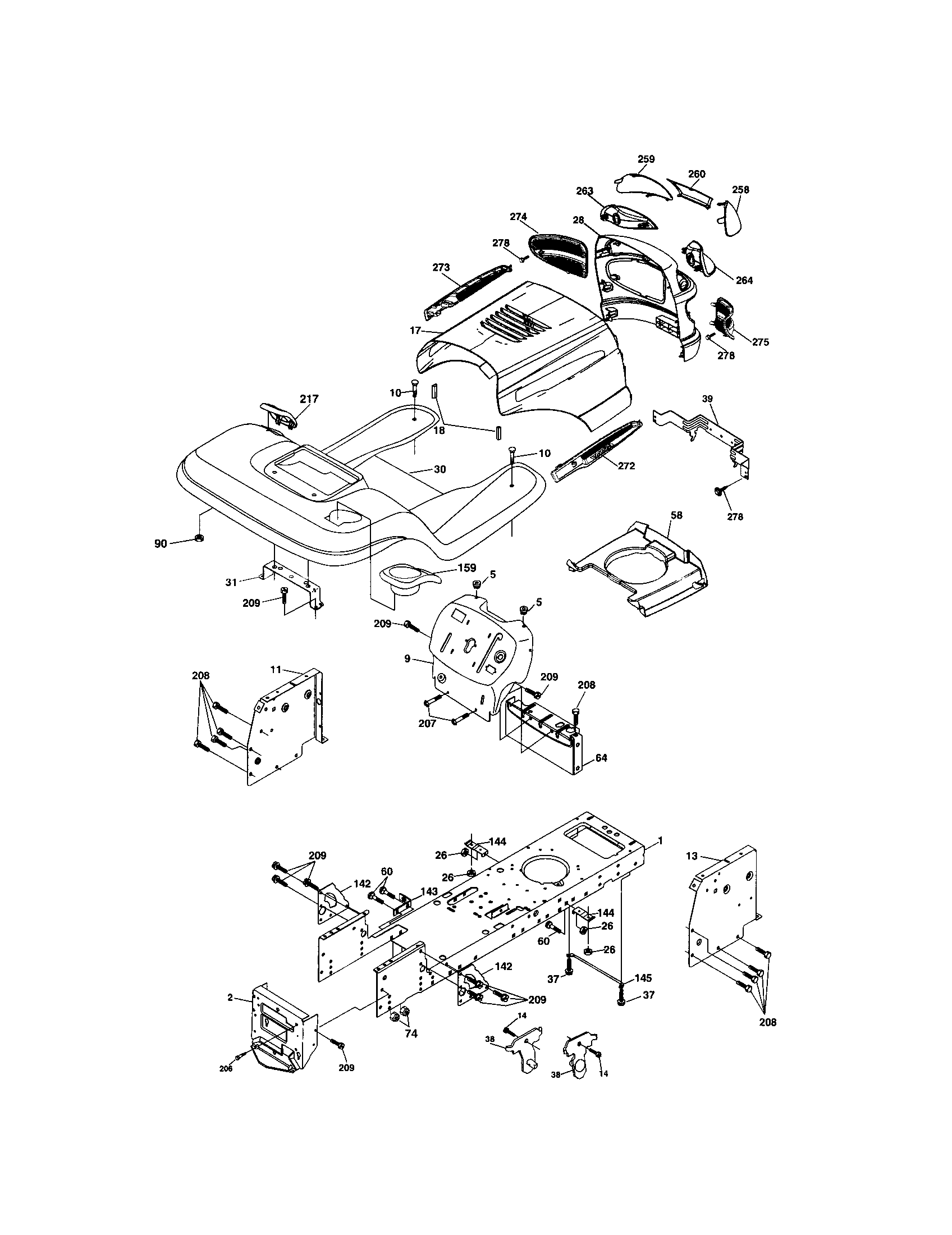 Craftsman 917273505 chassis and enclosures diagram